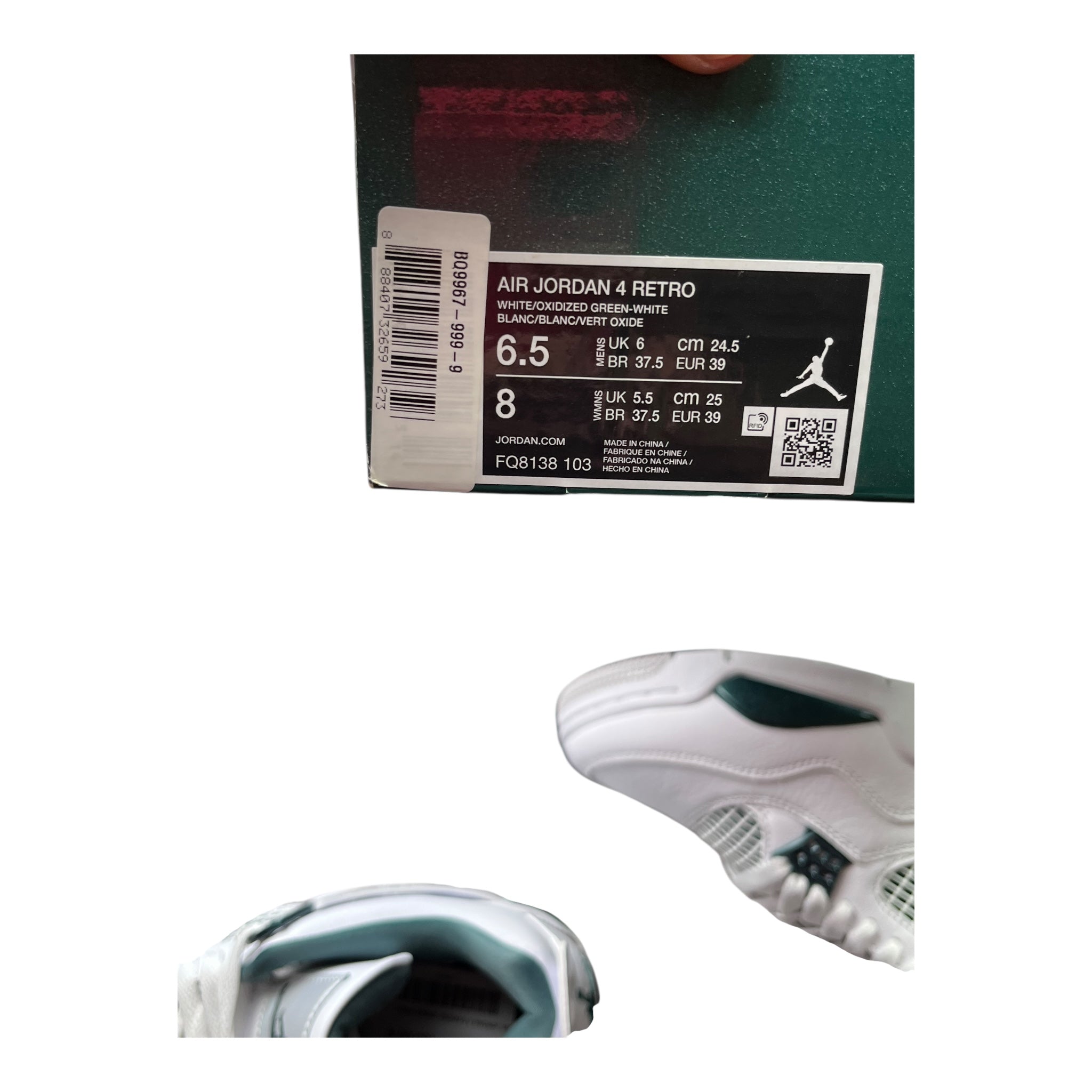Jordan 4 Retro Oxydized Green (39EU)