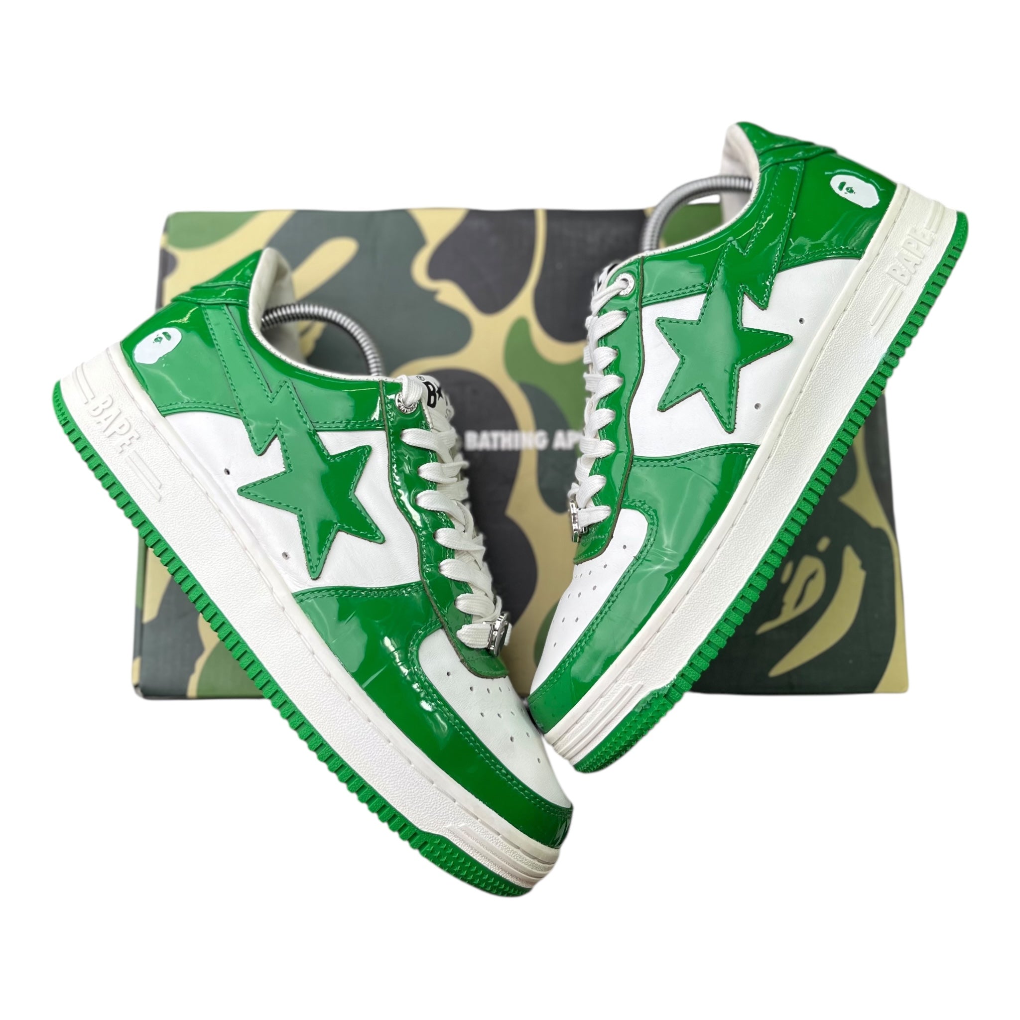 A Bathing Ape Bape Sta White Green (43EU)