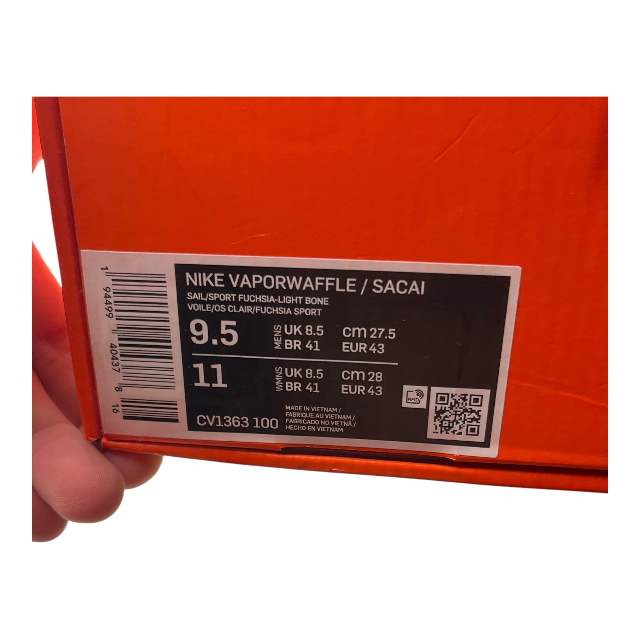 Nike Vaporwaffle Sacai Sail Sport Fuchsia (43EU)