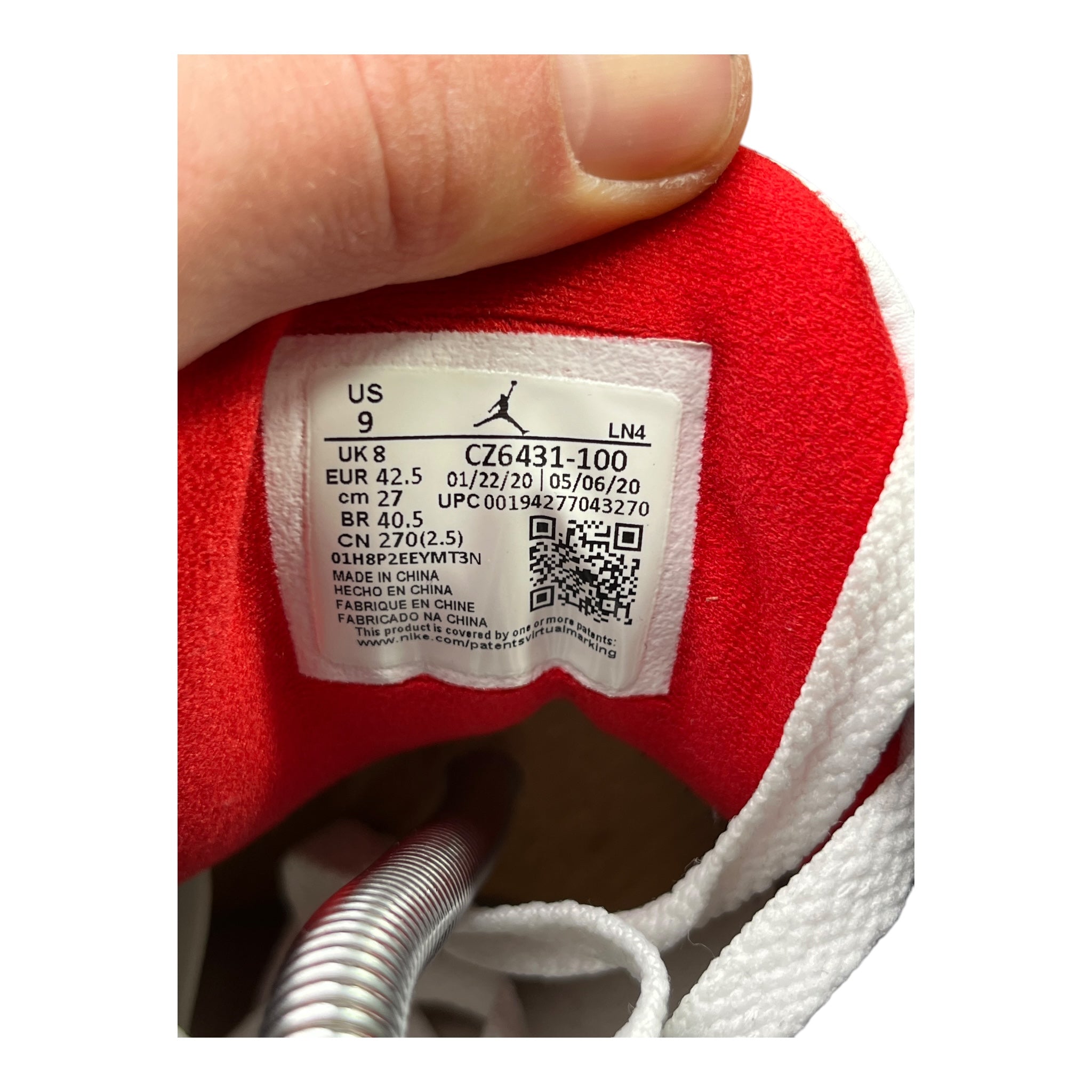 Jordan 3 Retro Fire Red Denim (42,5EU)