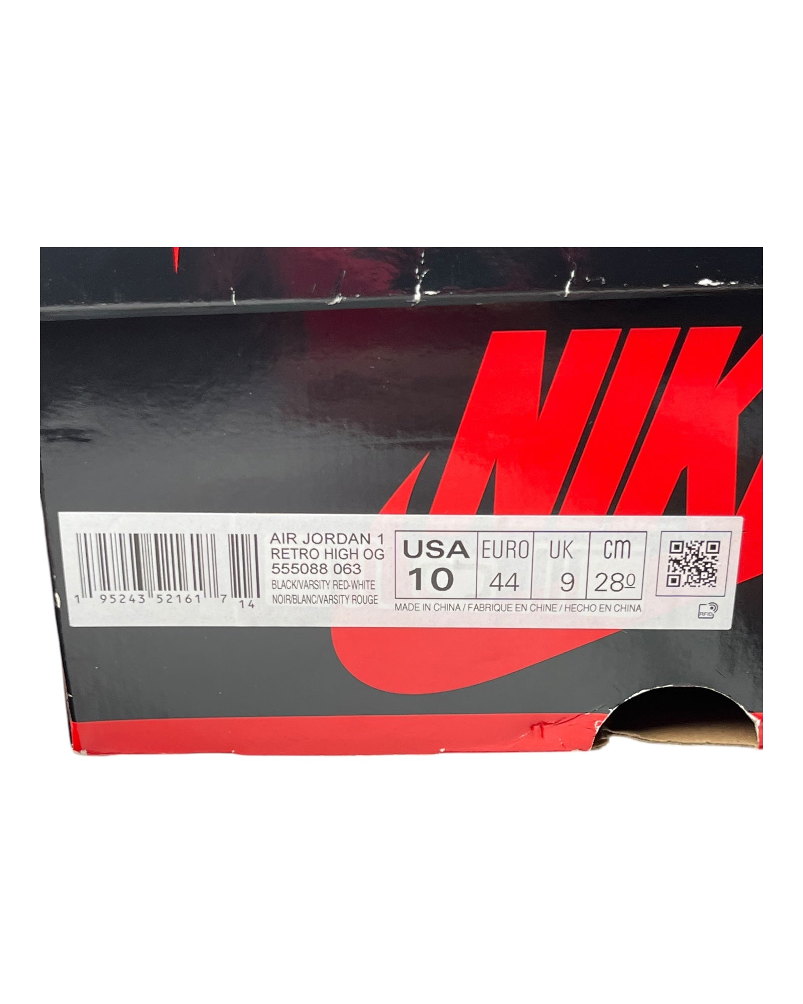 Jordan 1 Retro High OG Patent Bred (44EU)