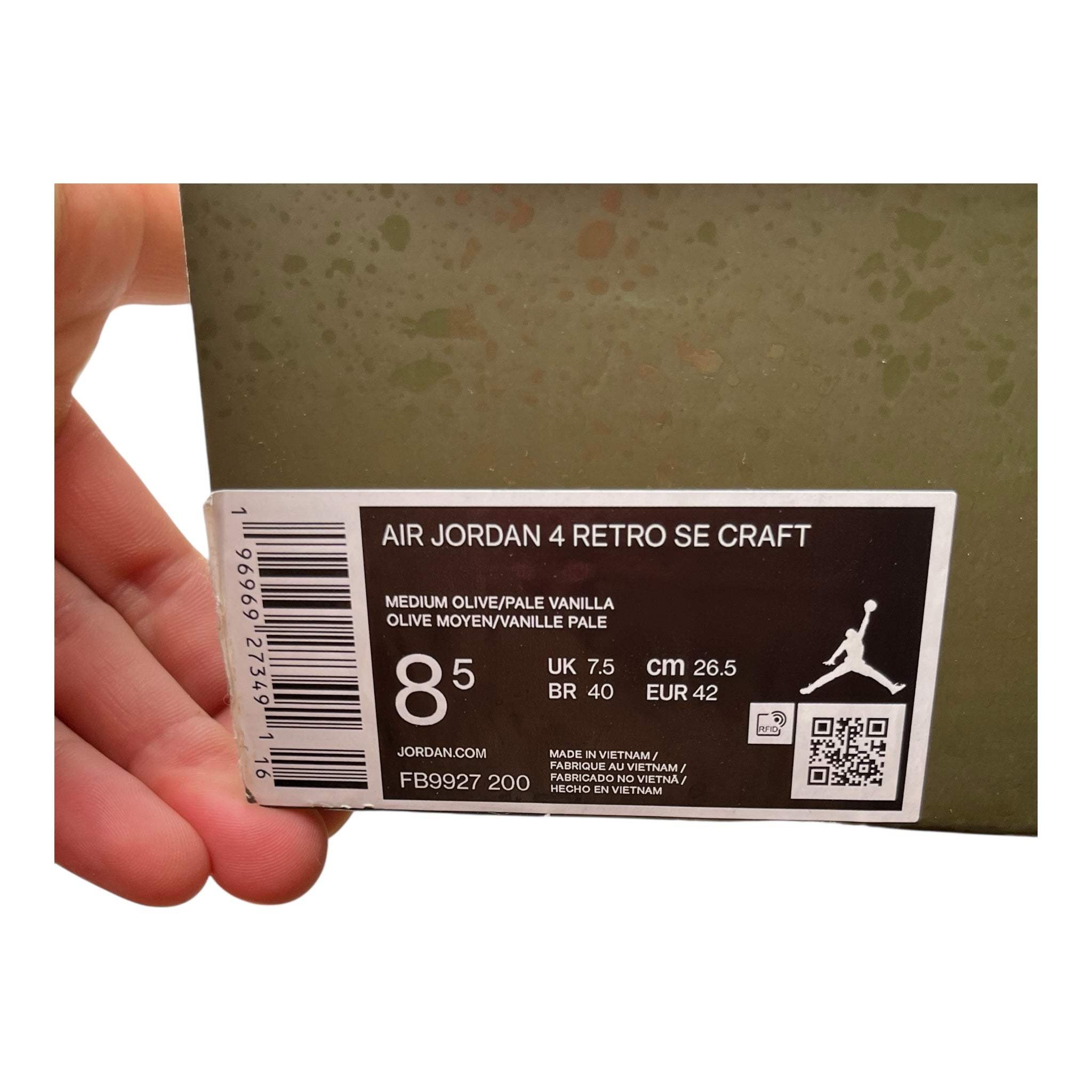 Jordan 4 Retro Craft Medium Olive (42EU)