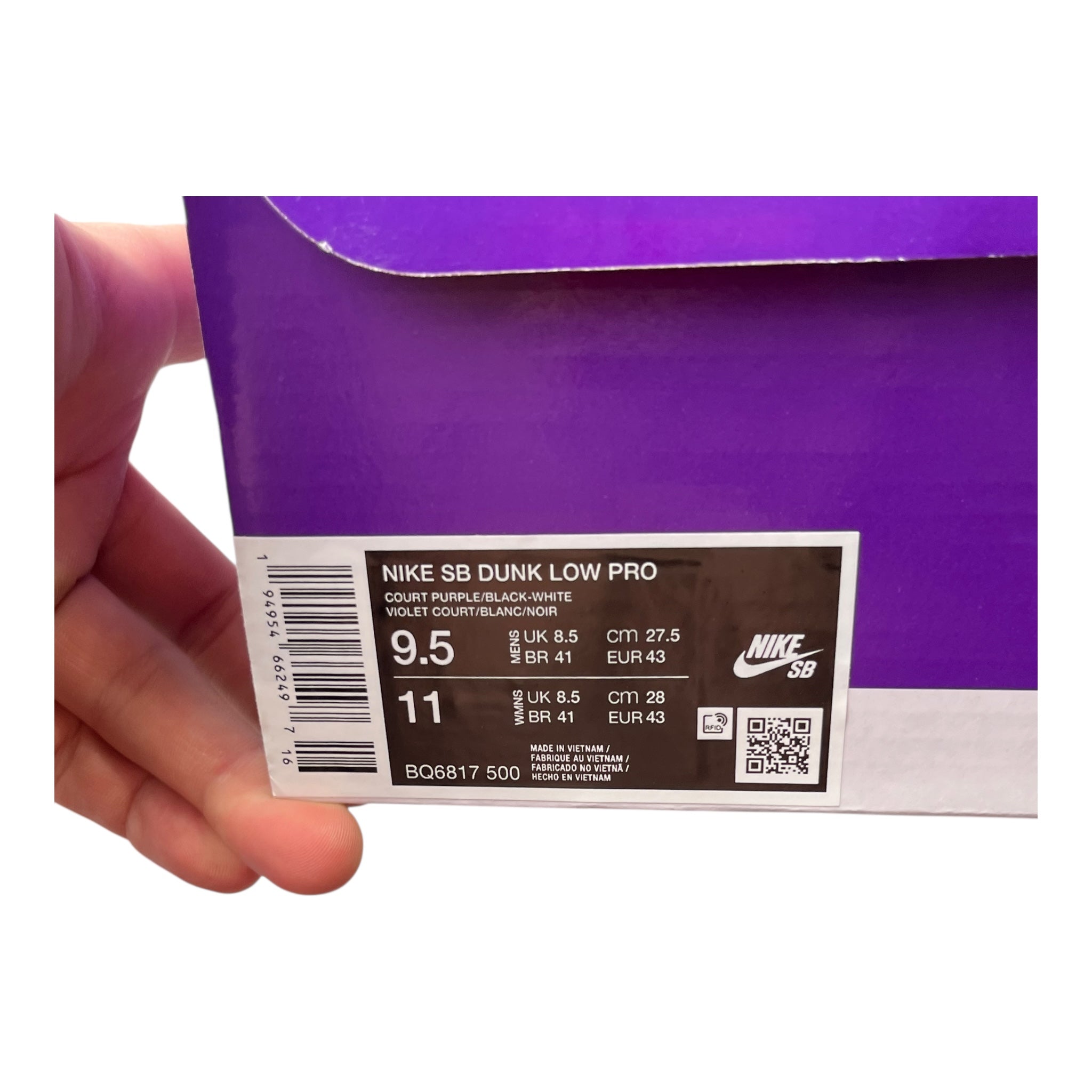 Nike Dunk Low SB Court Purple (43EU)