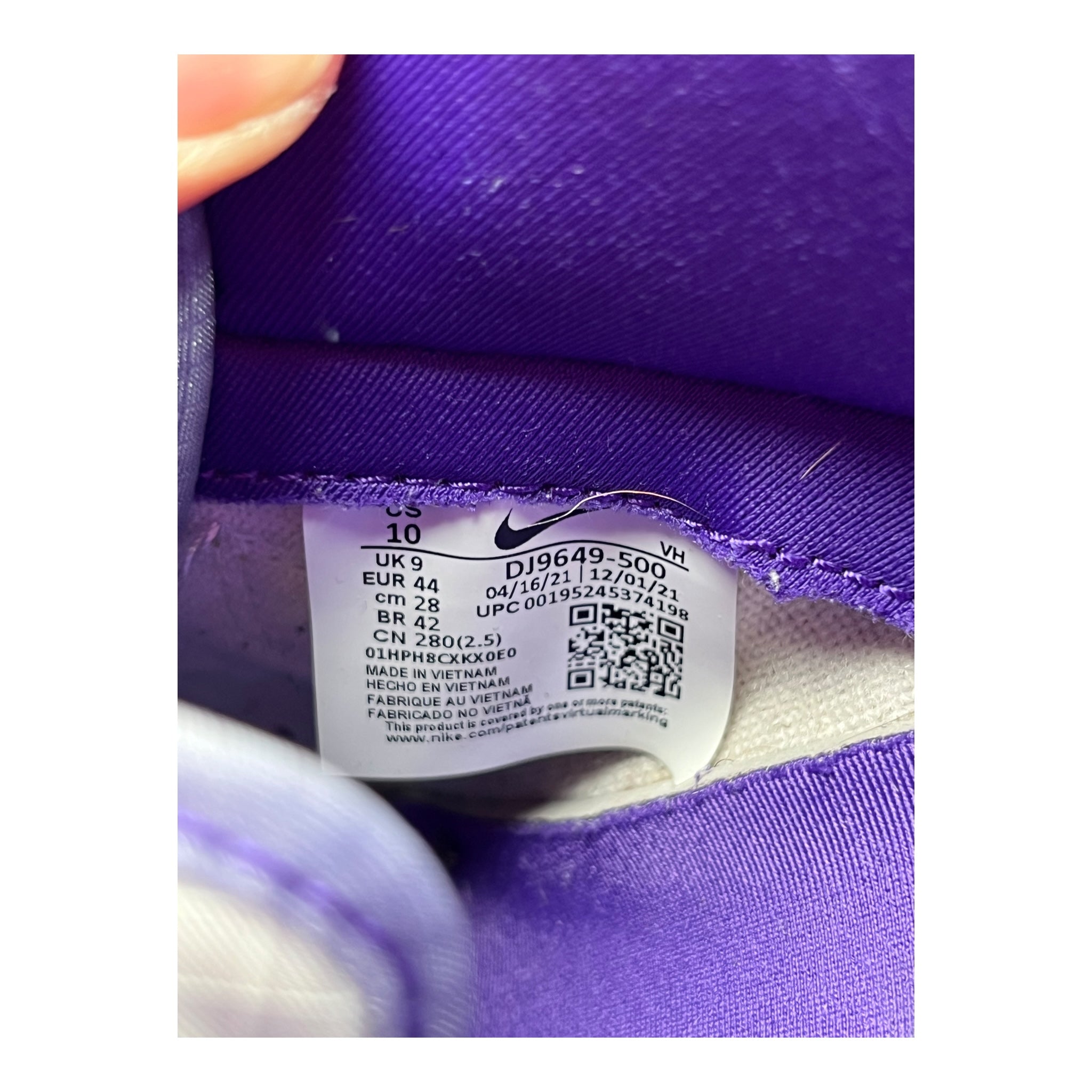 Nike Dunk Low Union LA Court Purple (44EU)