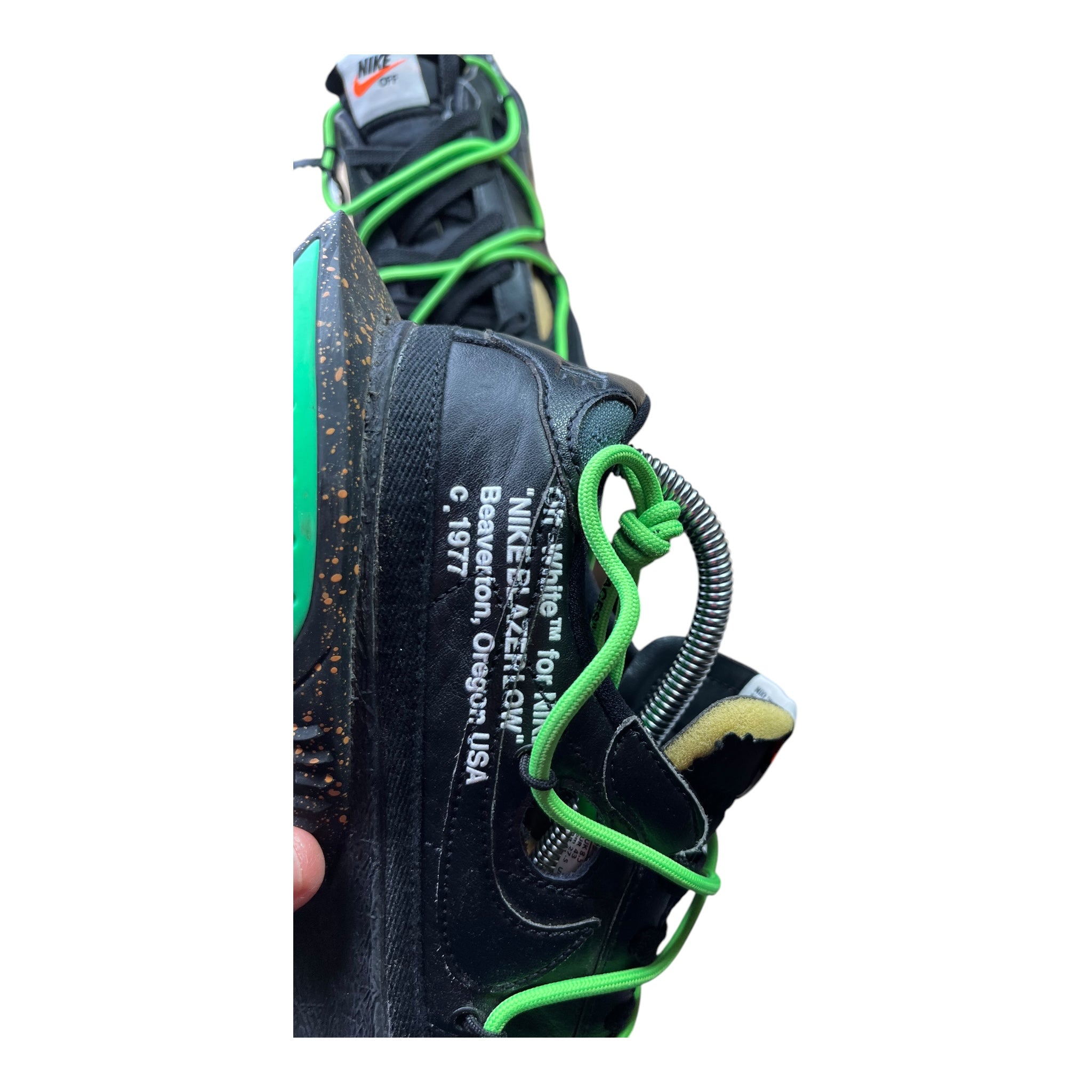 Nike Blazer Low Off-White Black Green (42EU)