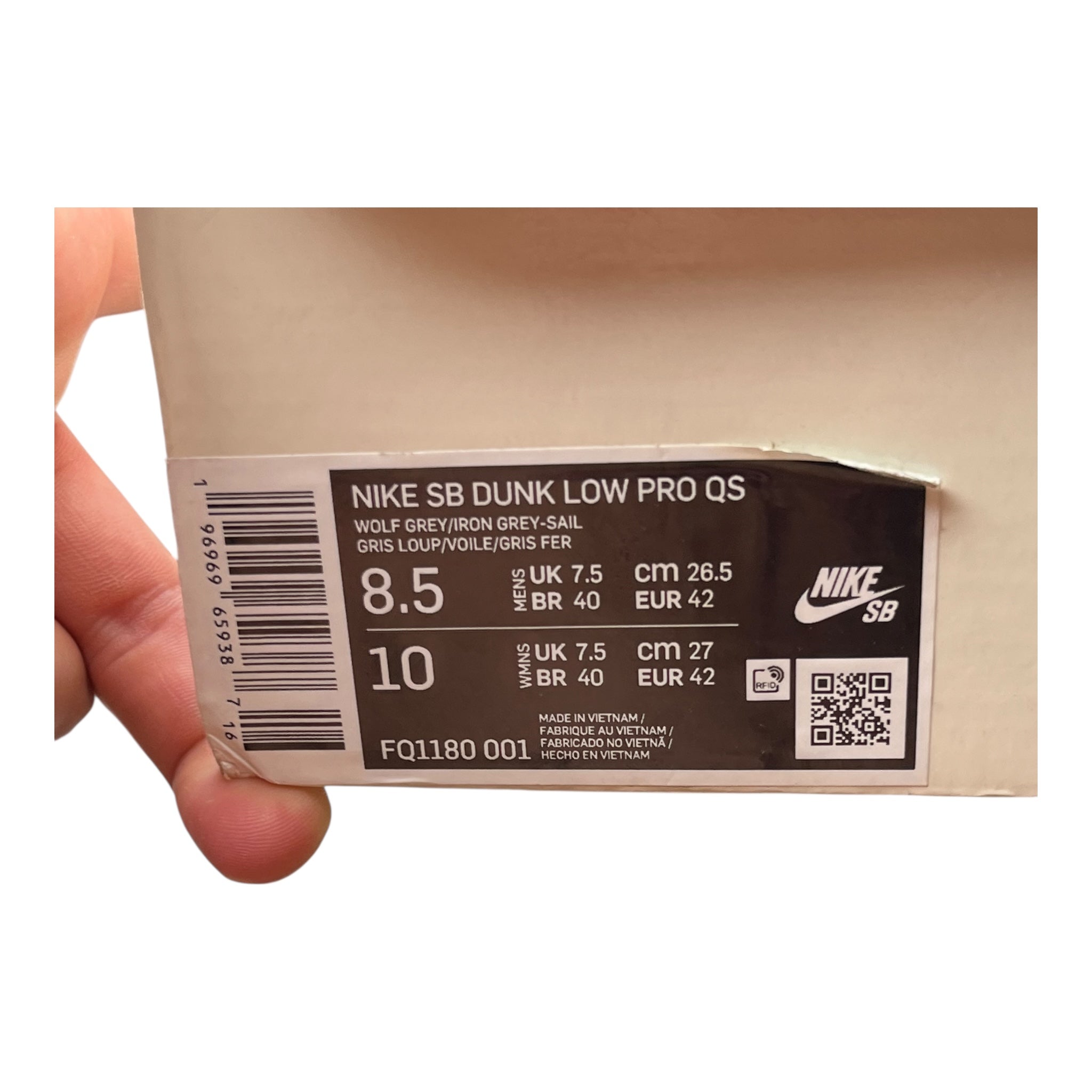 Nike Dunk Low Sb Yuto Horigome Wolf Grey (42EU)