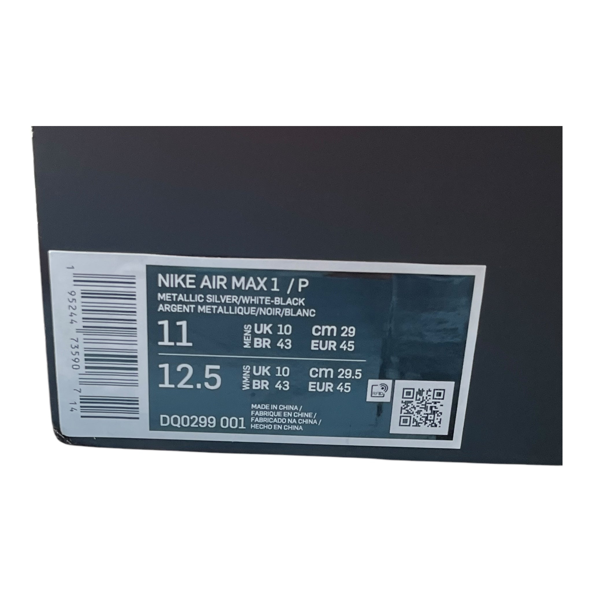 Nike Air Max 1 Patta Waves Black (45EU)