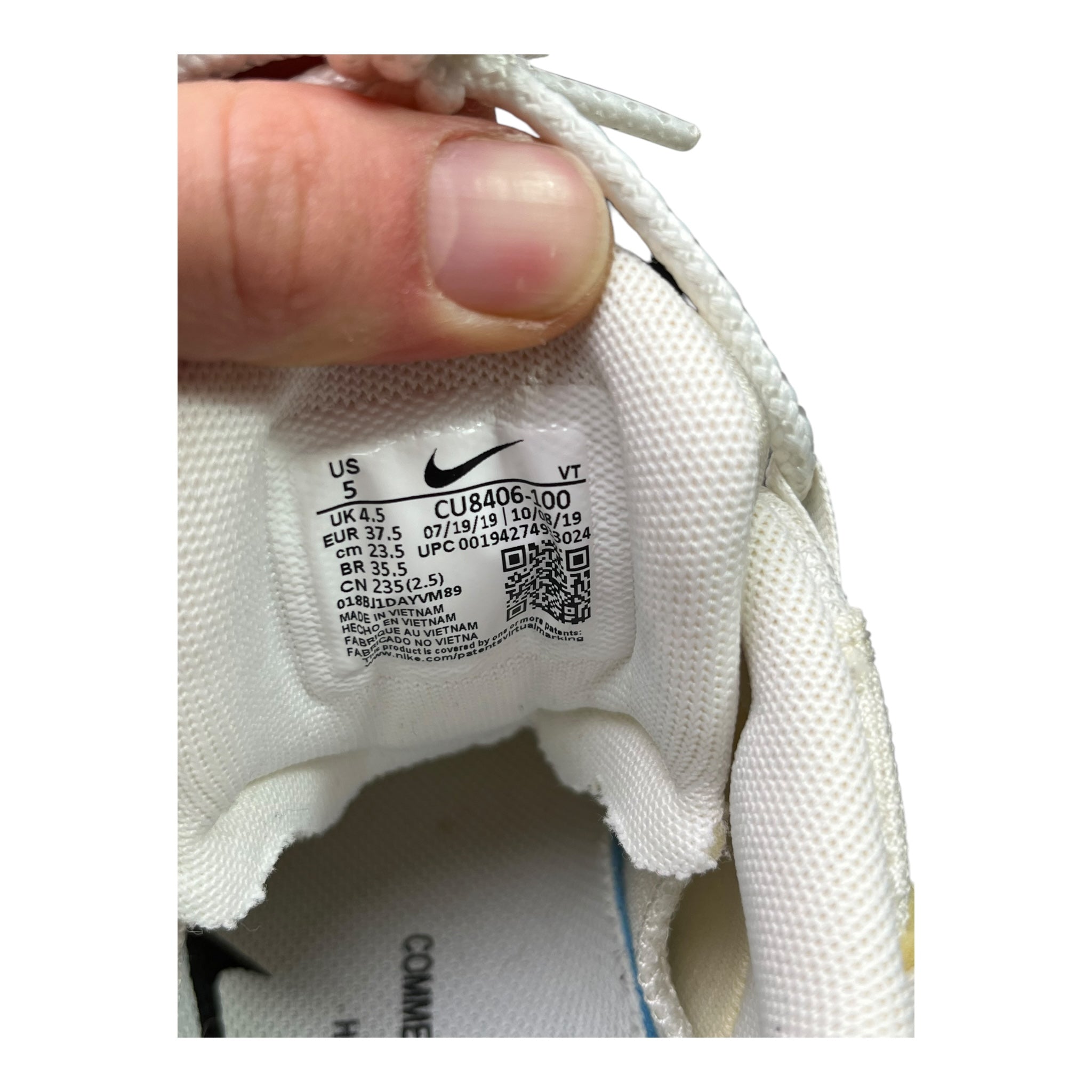 Nike Air Max 95 Comme Des Garçons White (37.5EU)