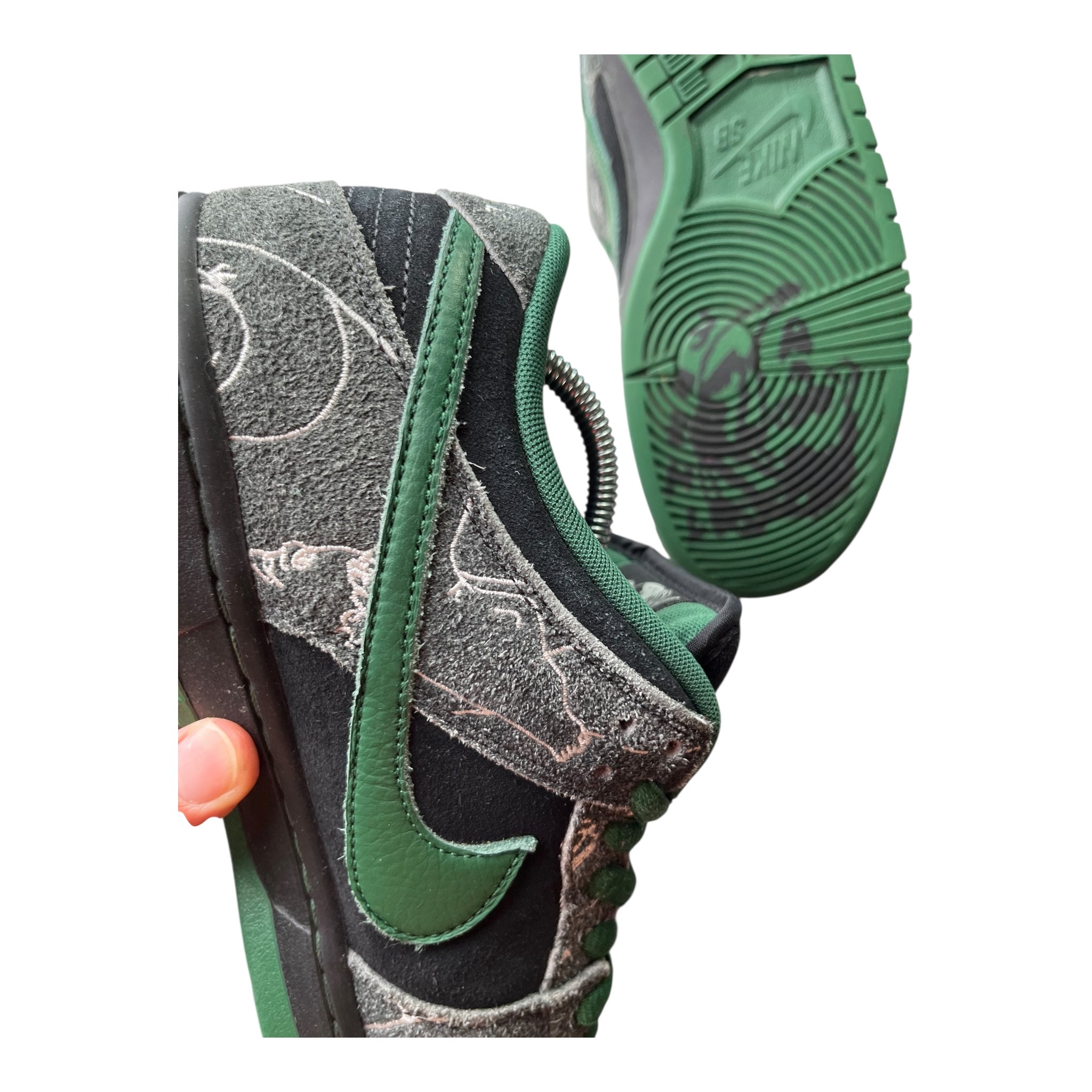 Nike Dunk Low SB There Skateboards Schwarz Gorge Grün (44.5EU)