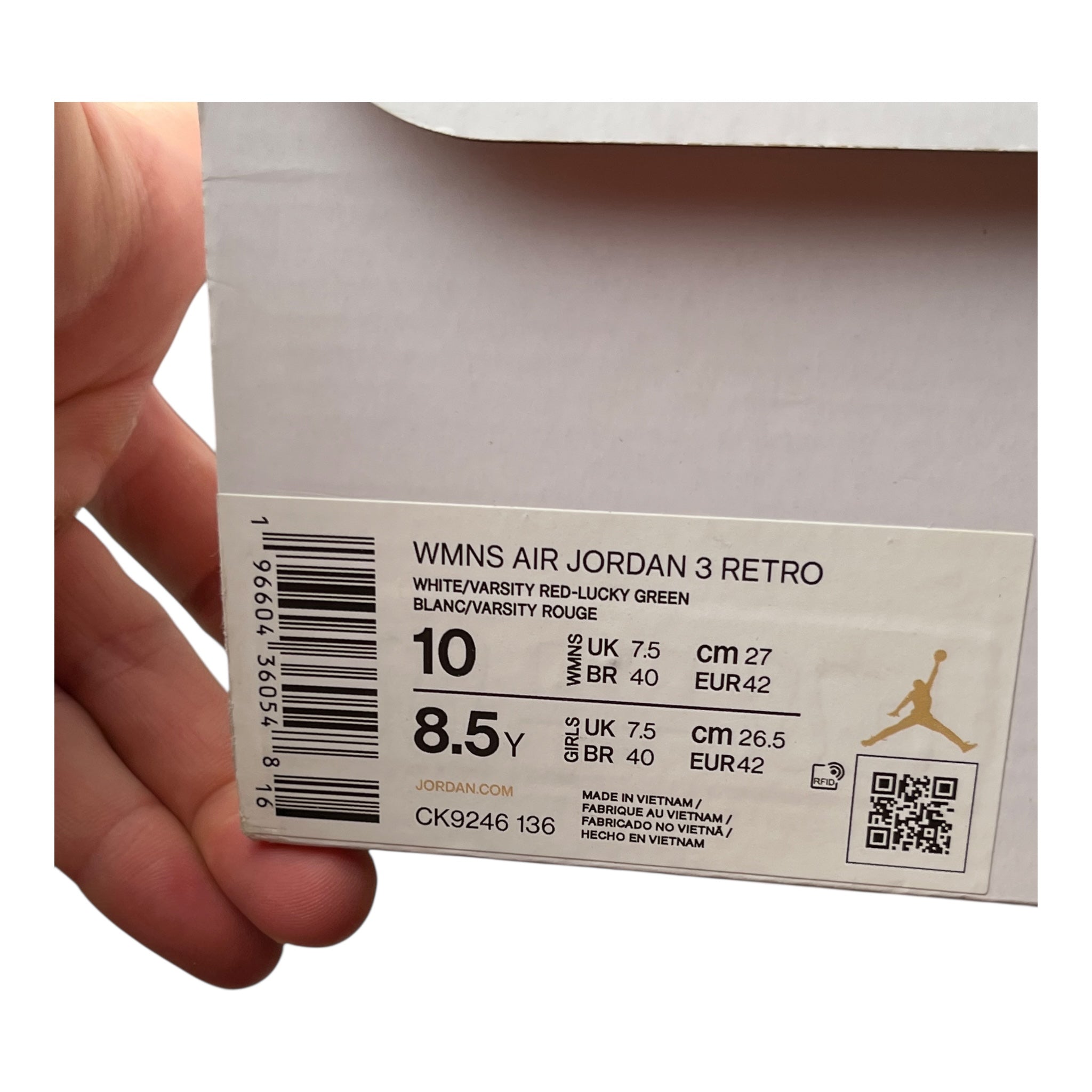 Jordan 3 Retro Lucky Green (42EU)