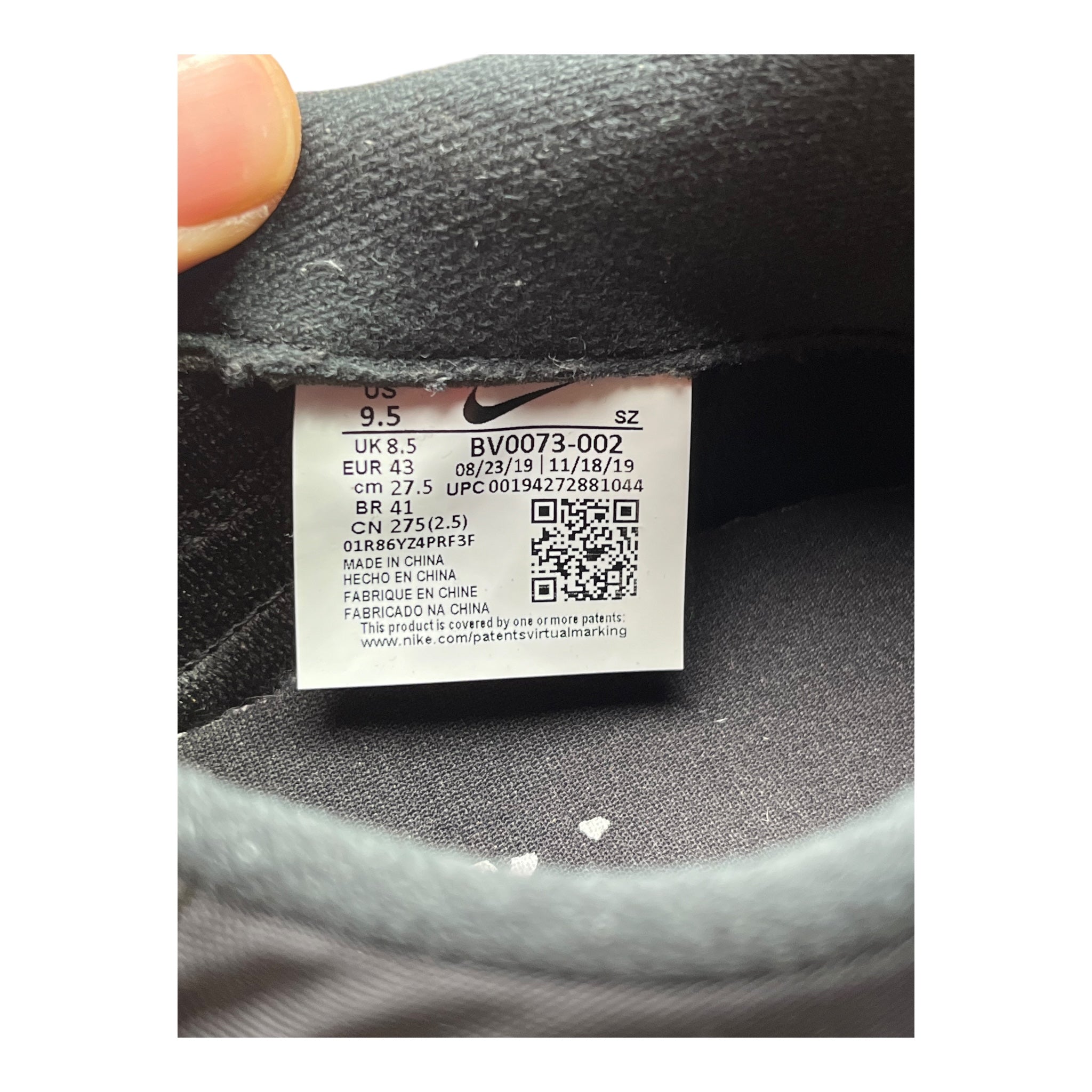 Nike LD Waffle Sacai Black Nylon (43EU)