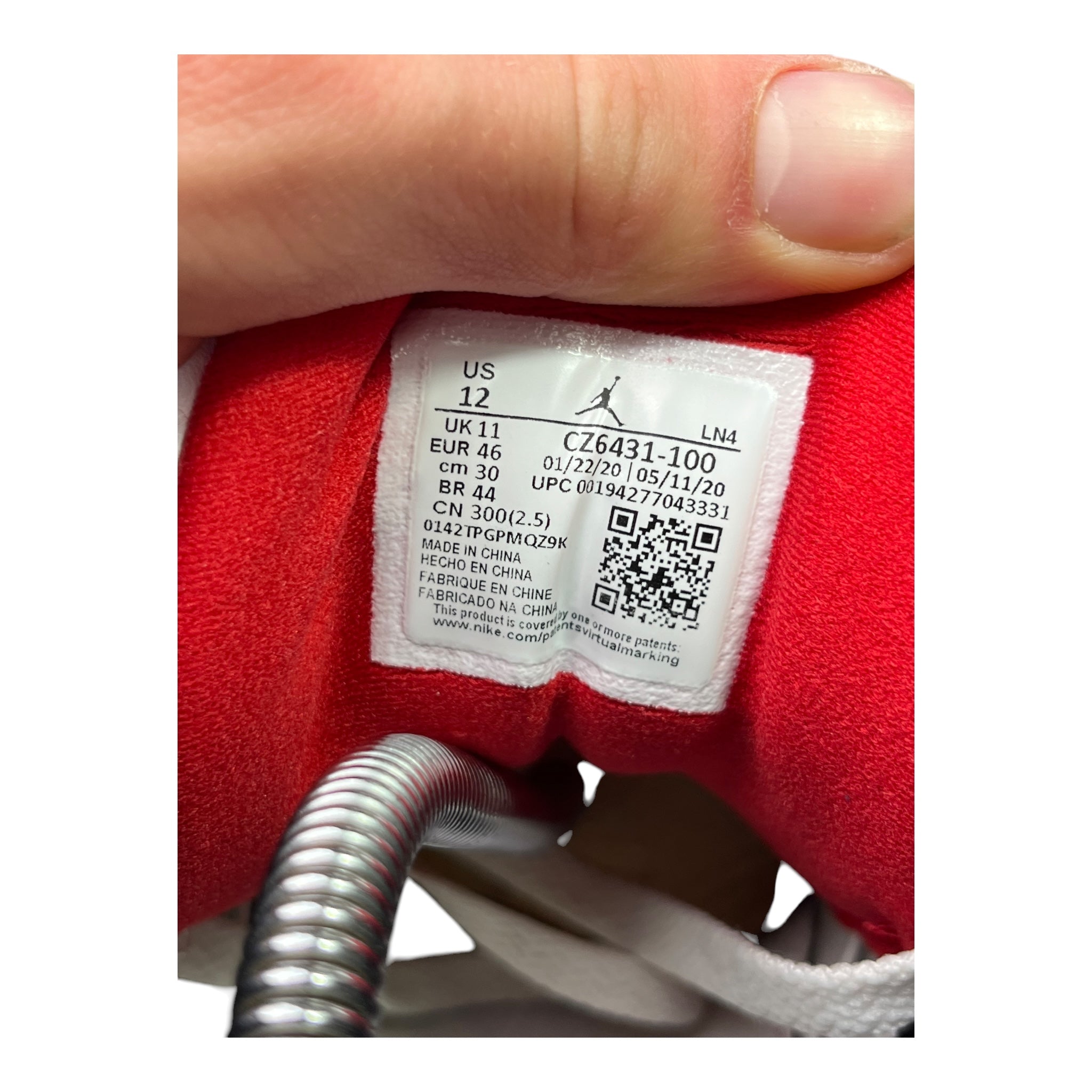 Jordan 3 Retro Fire Red Denim (46EU)