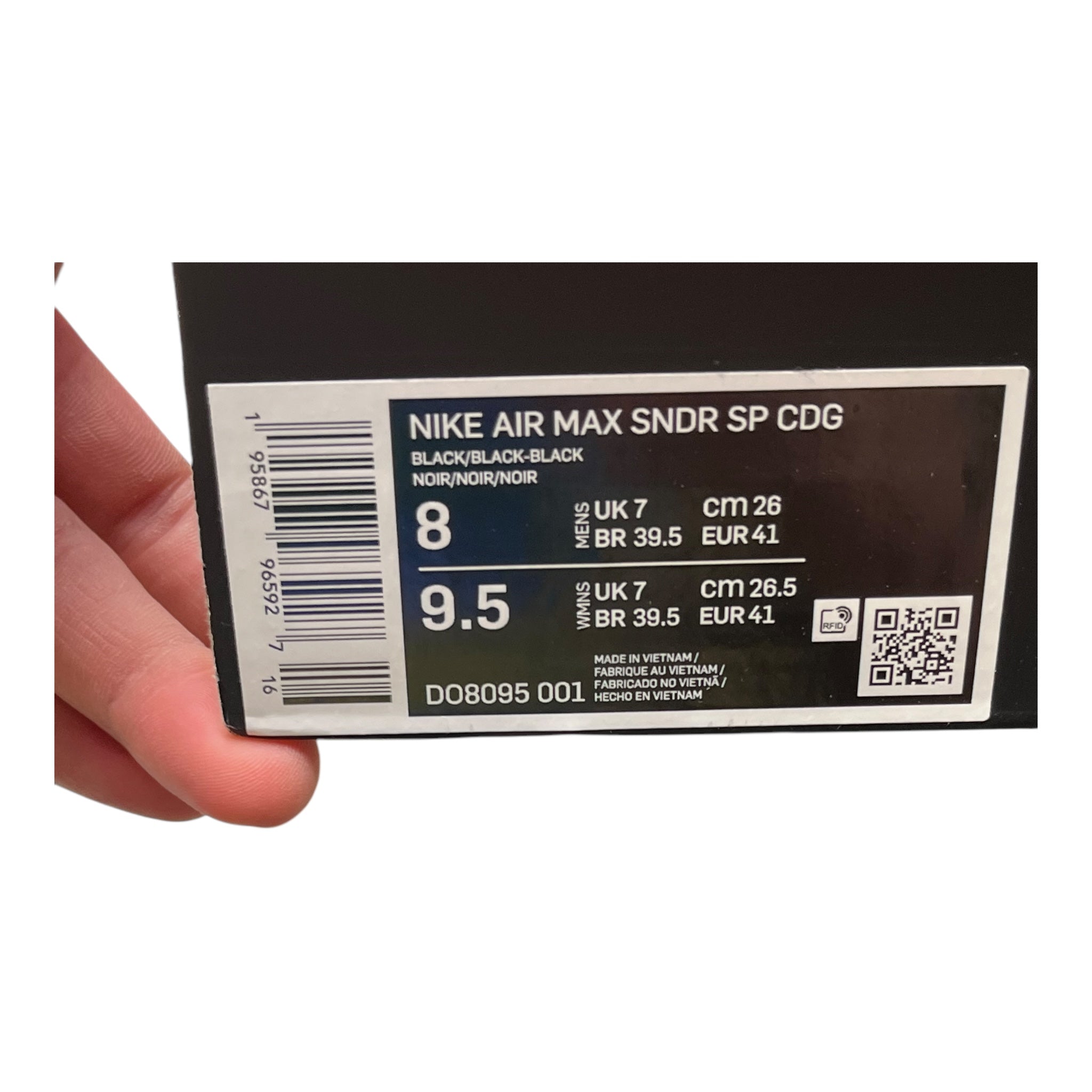 Nike Air Max Sunder SP Comme des Garçons Black (41EU)