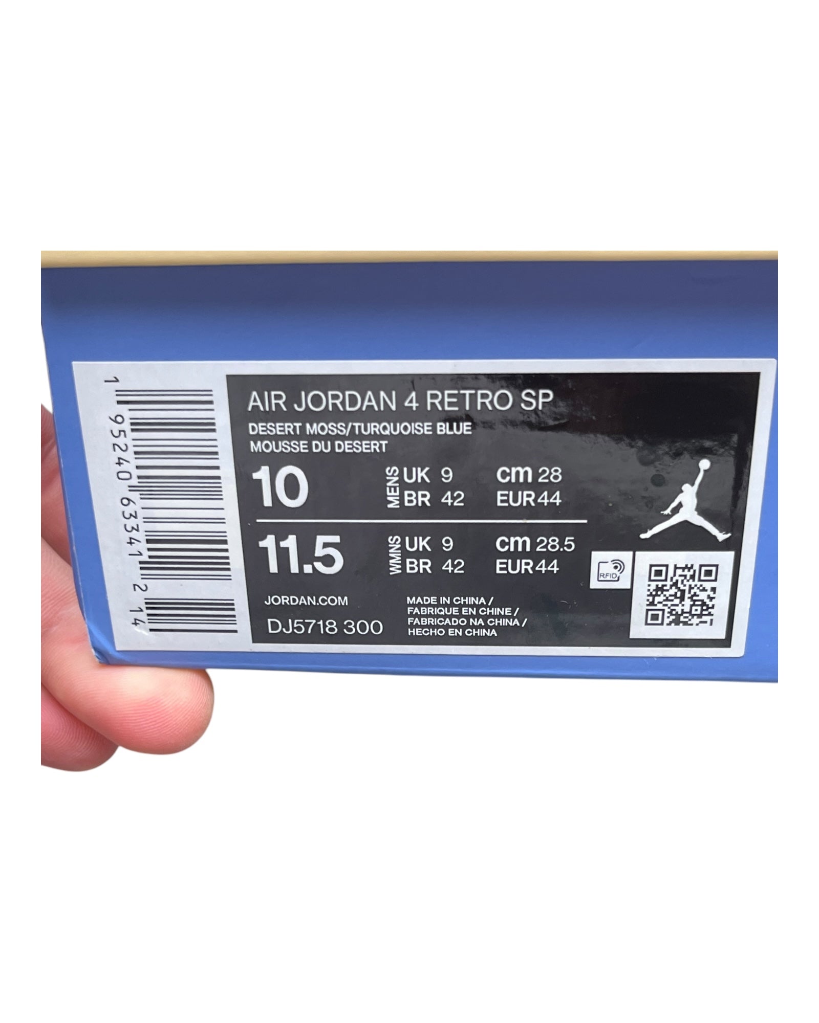 Jordan 4 Retro Union LA Desert Moss (44EU)