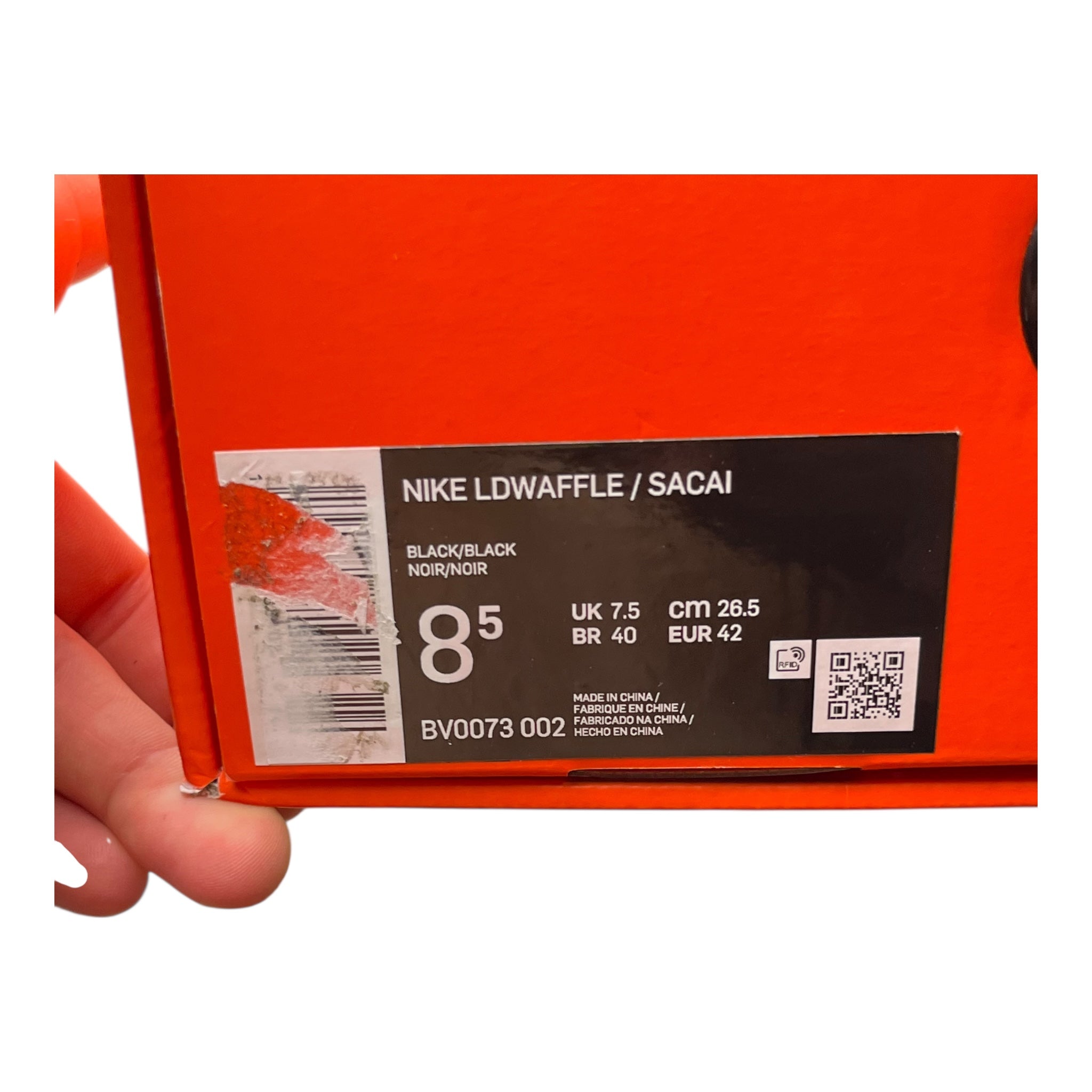 Nike LD Waffle Sacai Black Nylon (42EU)