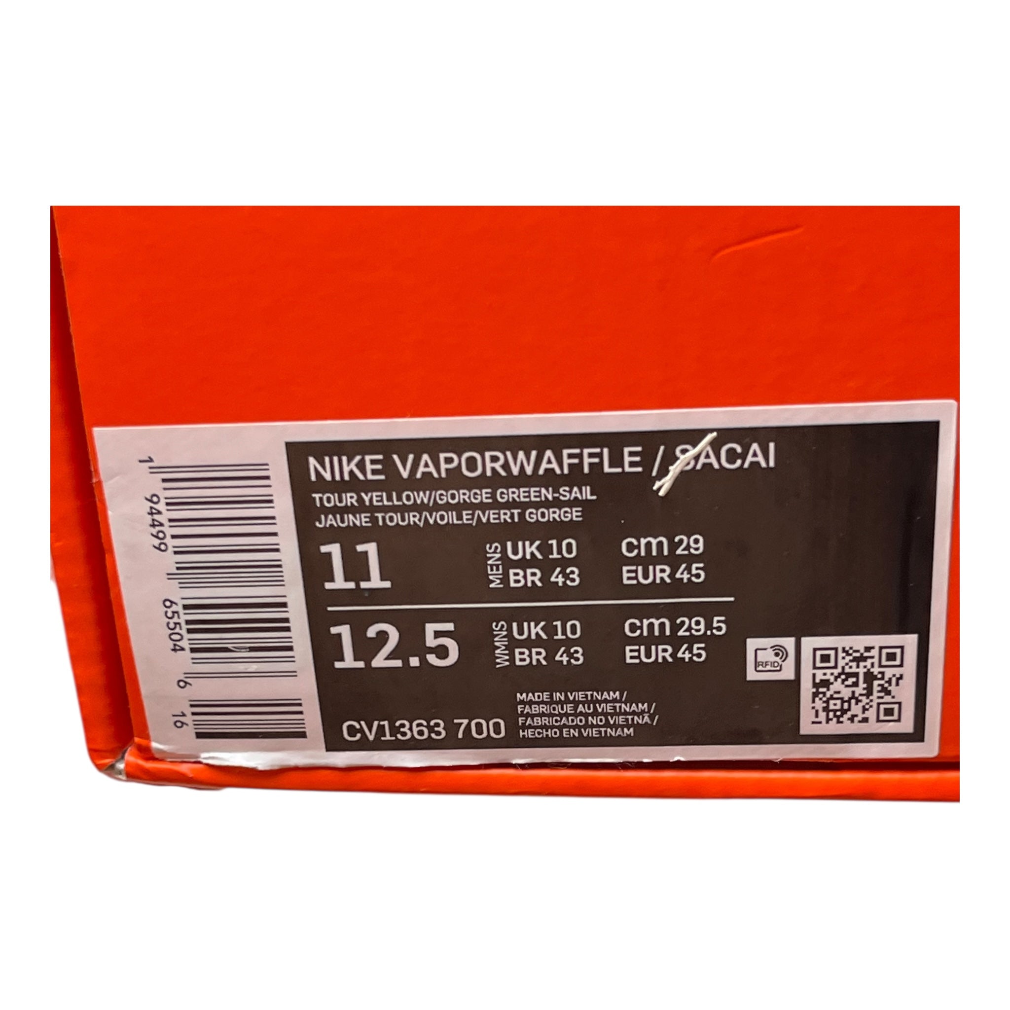 Nike Sacai Vaporwaffle Tour Yellow (45EU)