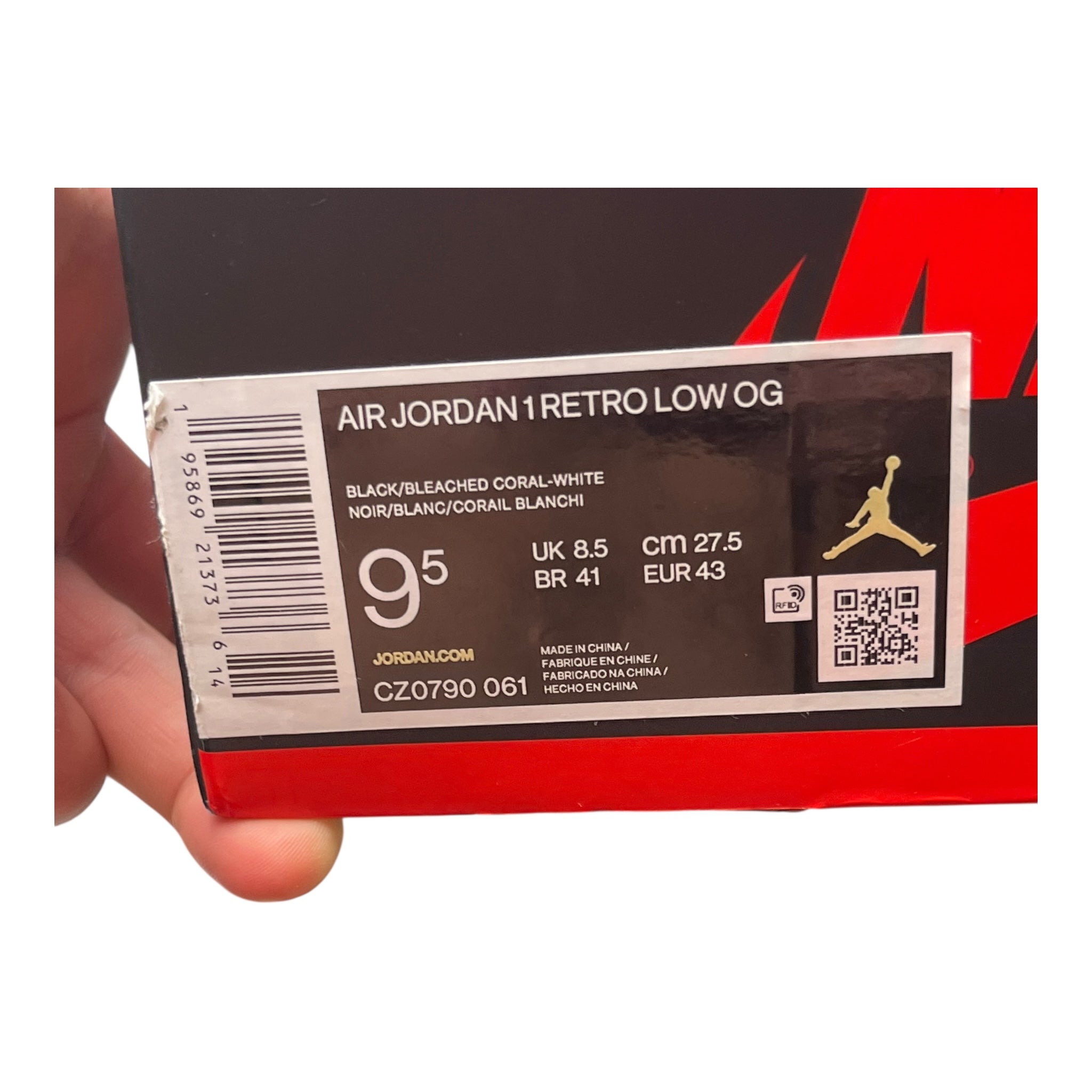 Jordan 1 Low Bleached Coral (43EU)