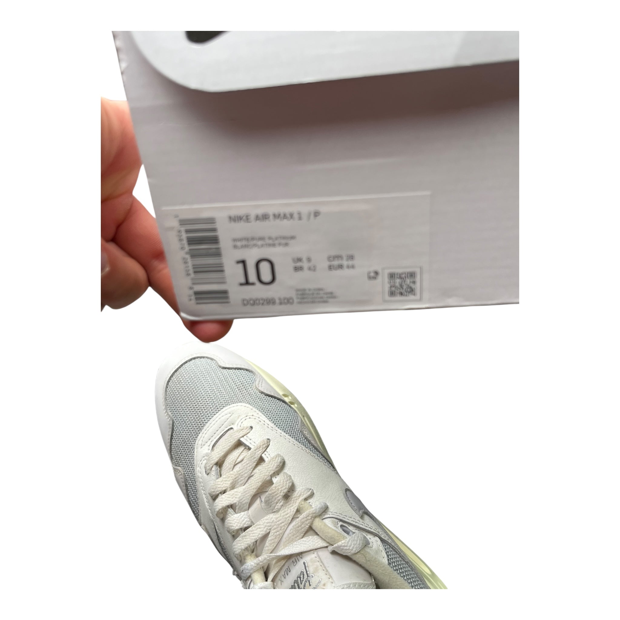 Nike Air Max 1 Patta Waves White (44EU)