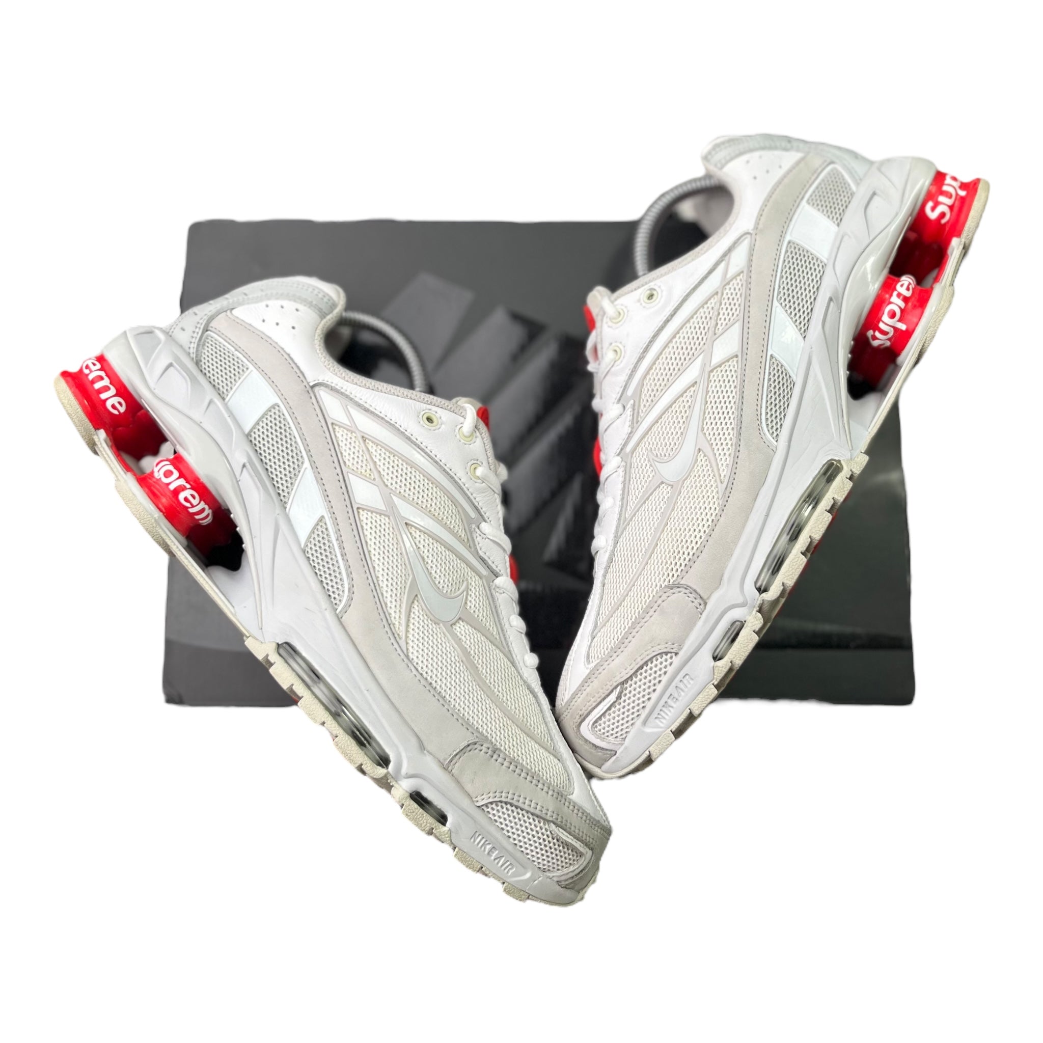 Nike Shox Ride 2 Supreme Weiß Grau Nebel (43EU)