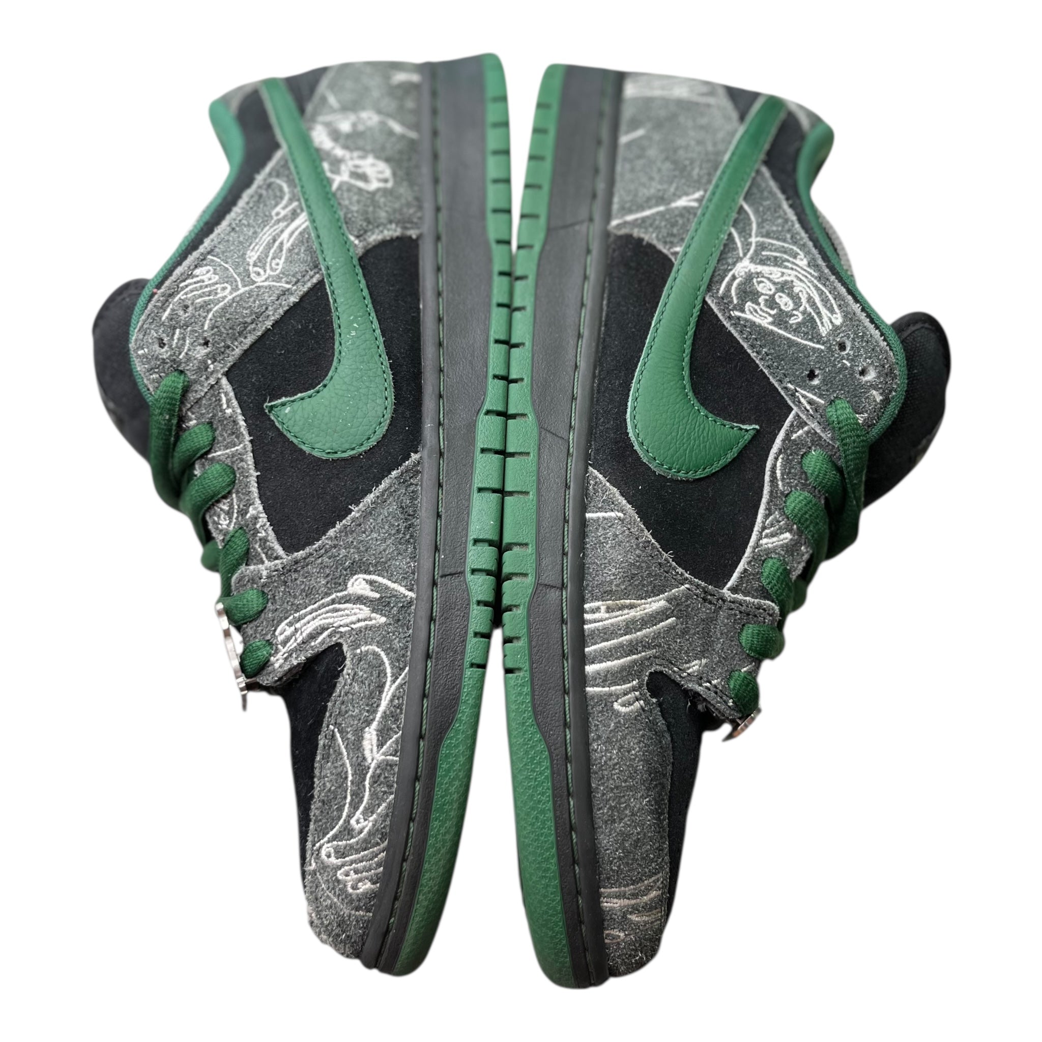 Nike Dunk Low SB There Skateboards Schwarz Gorge Grün (44.5EU)