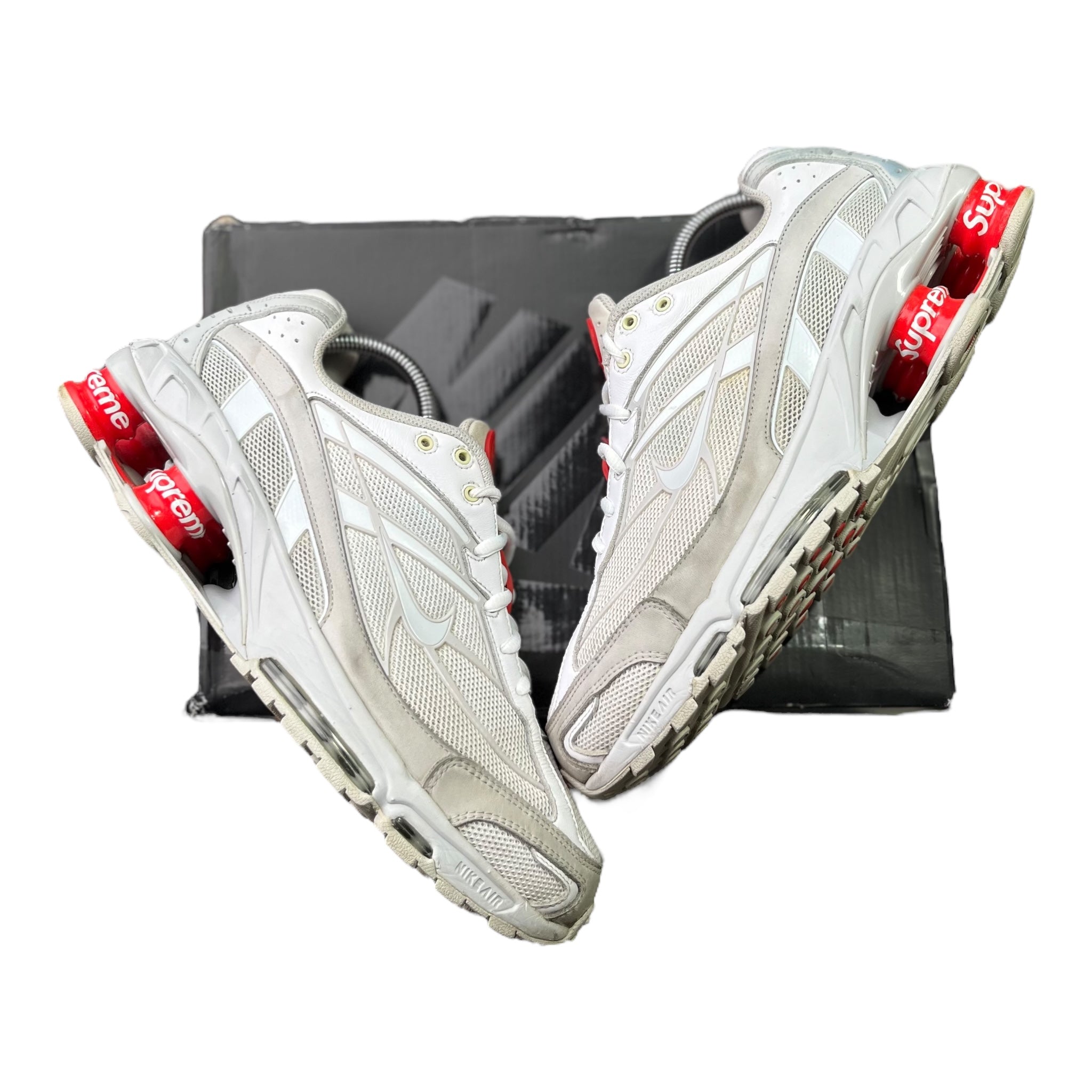 supreme nike shox ride 2 white