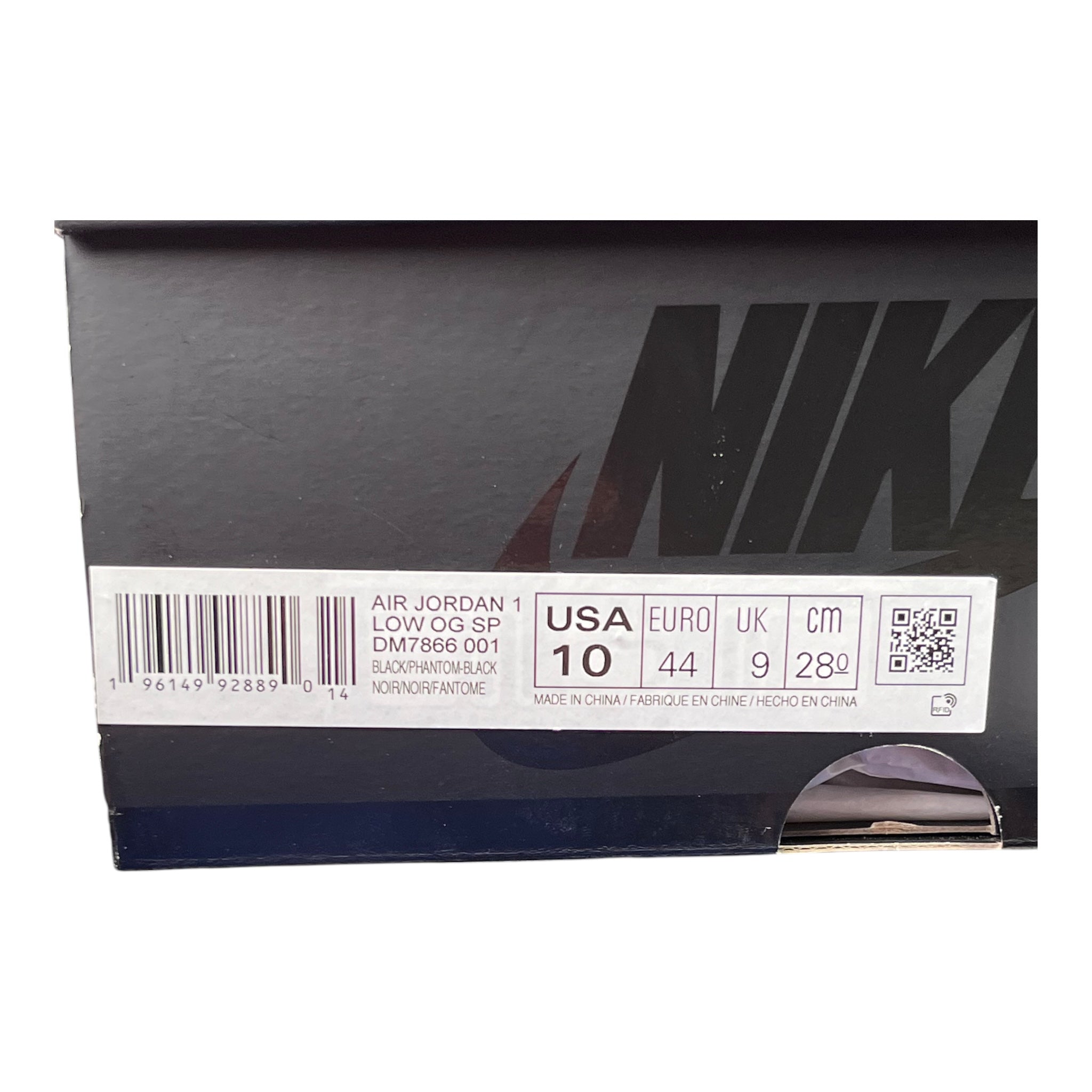 Jordan 1 Low SP Travis Scott Black Phantom (44EU)