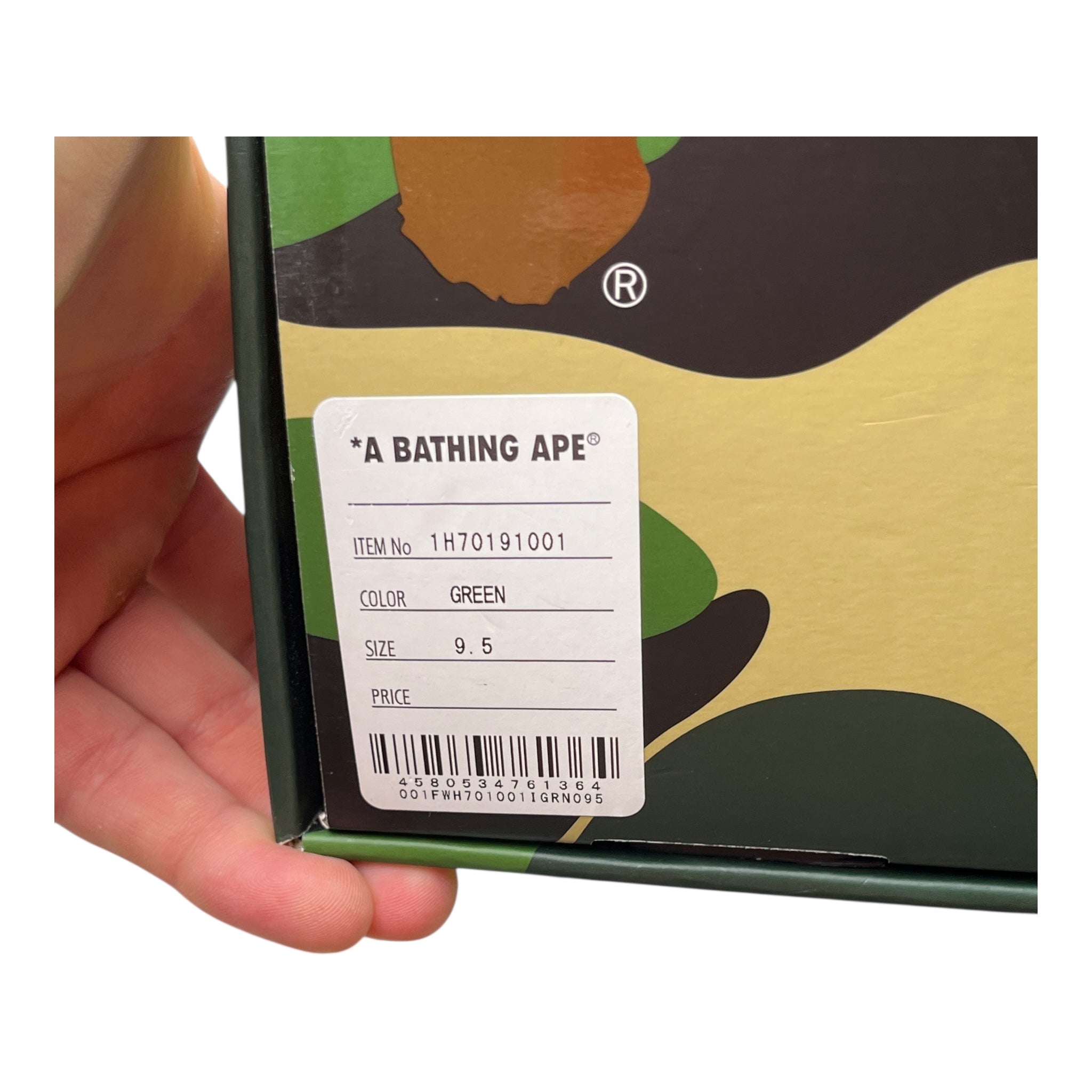 A Bathing Ape Bape Sta White Green (43EU)