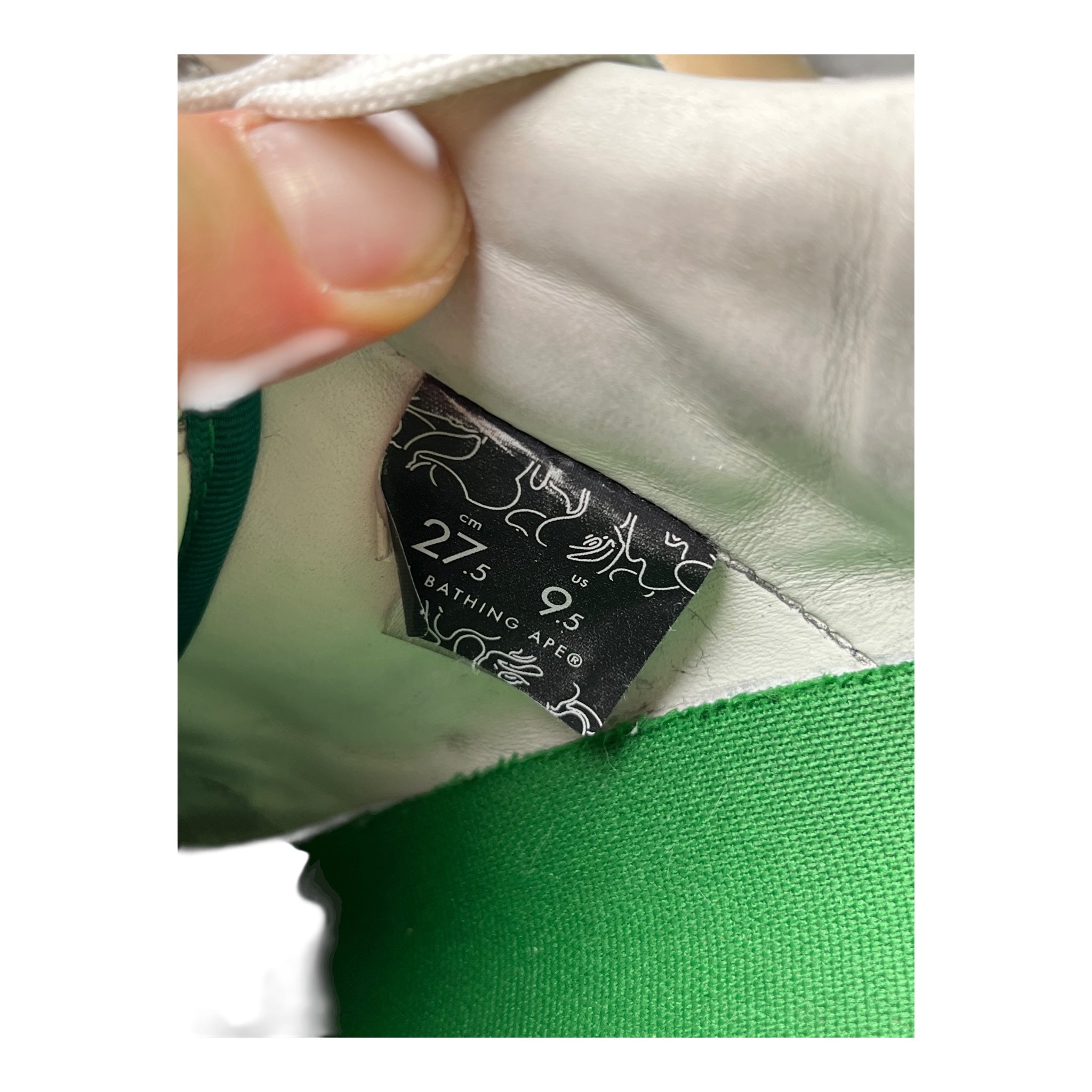 A Bathing Ape Bape Sta White Green (43EU)