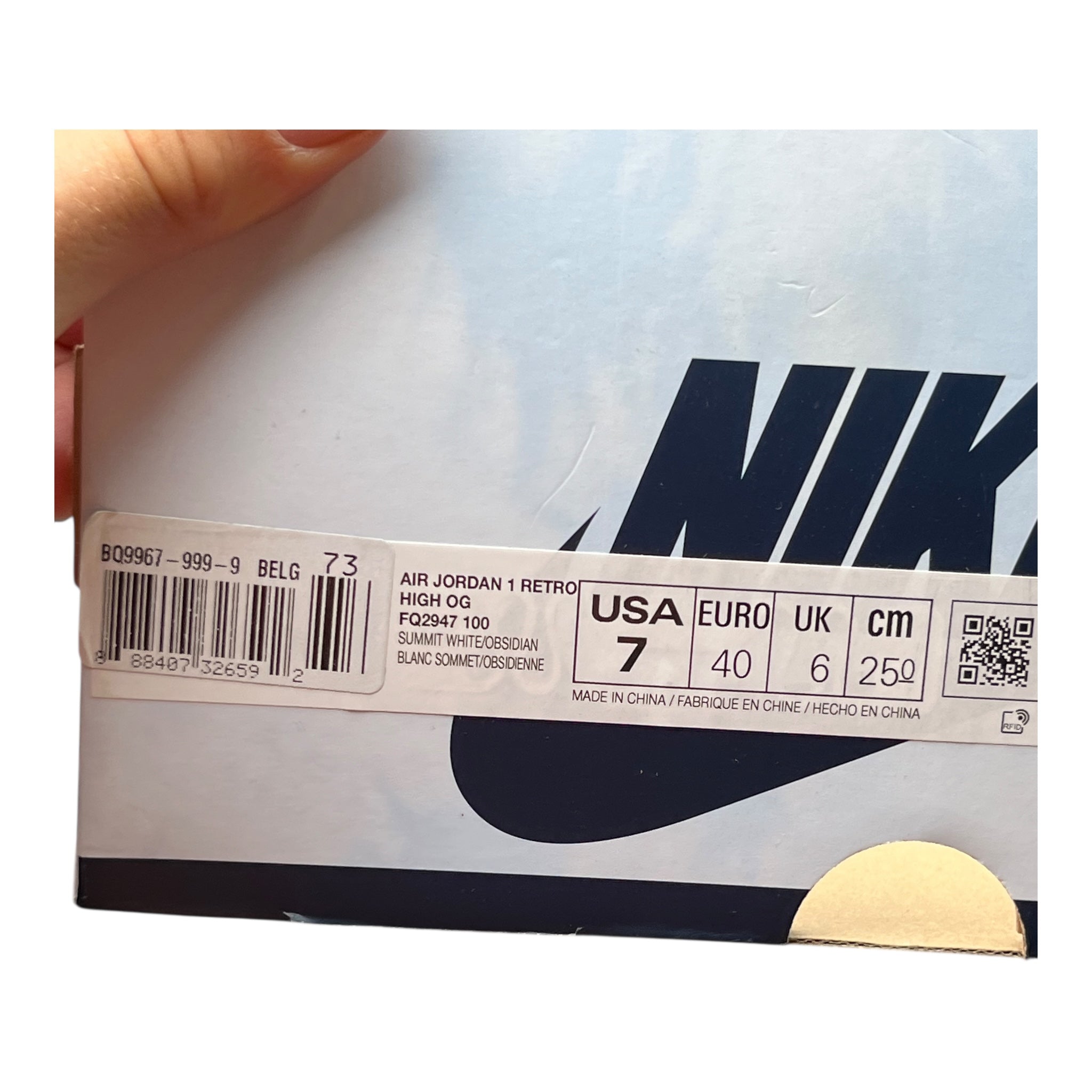 Jordan 1 Retro High OG Sp Denim Obsidian (40EU)