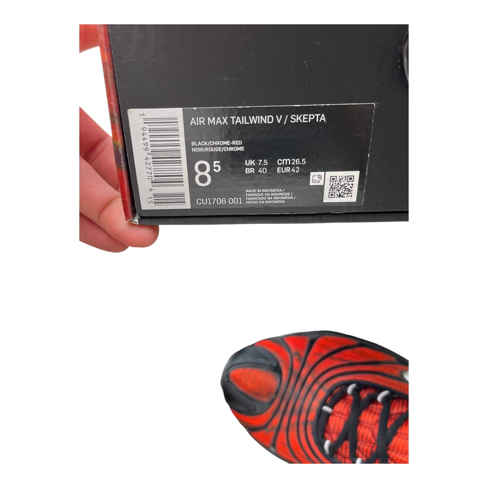 Nike Air Max Tailwind 5 Skepta Bloody Chrome (42EU)