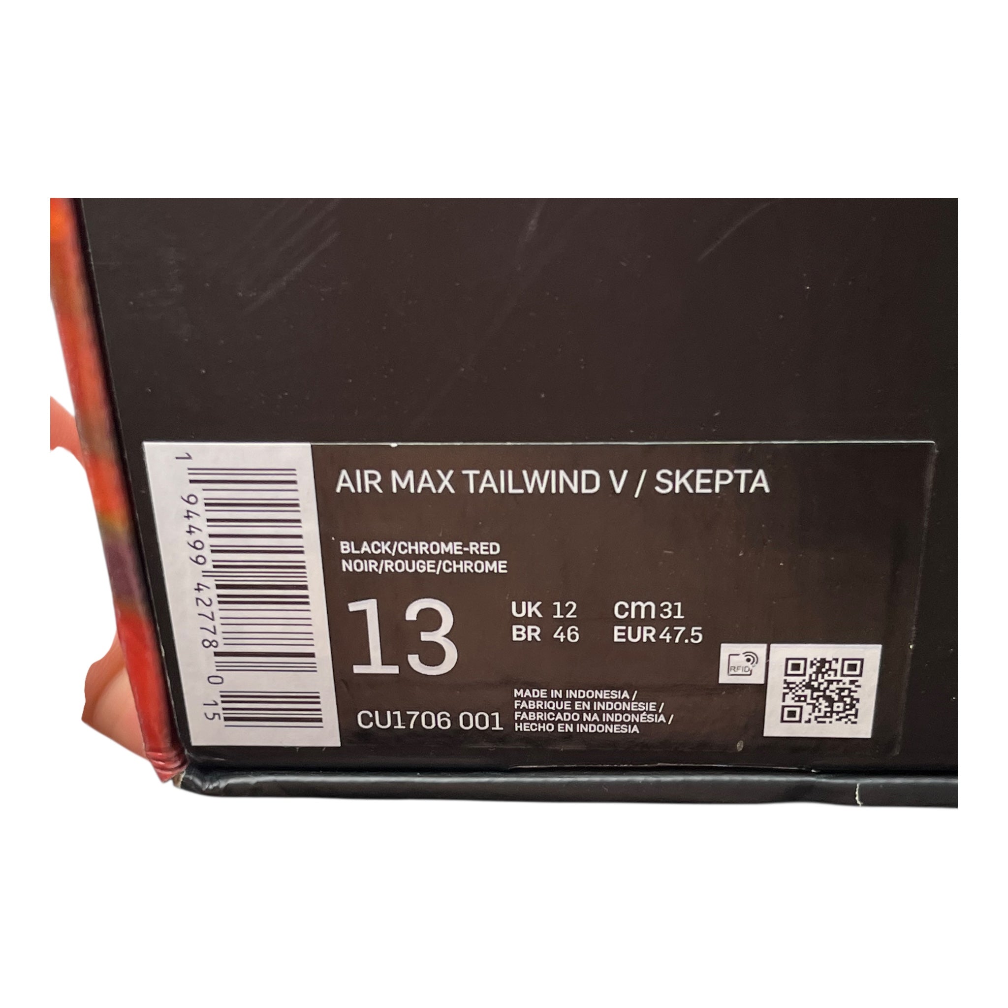 Nike Air Max Tailwind 5 Skepta Bloody Chrome (47,5EU)