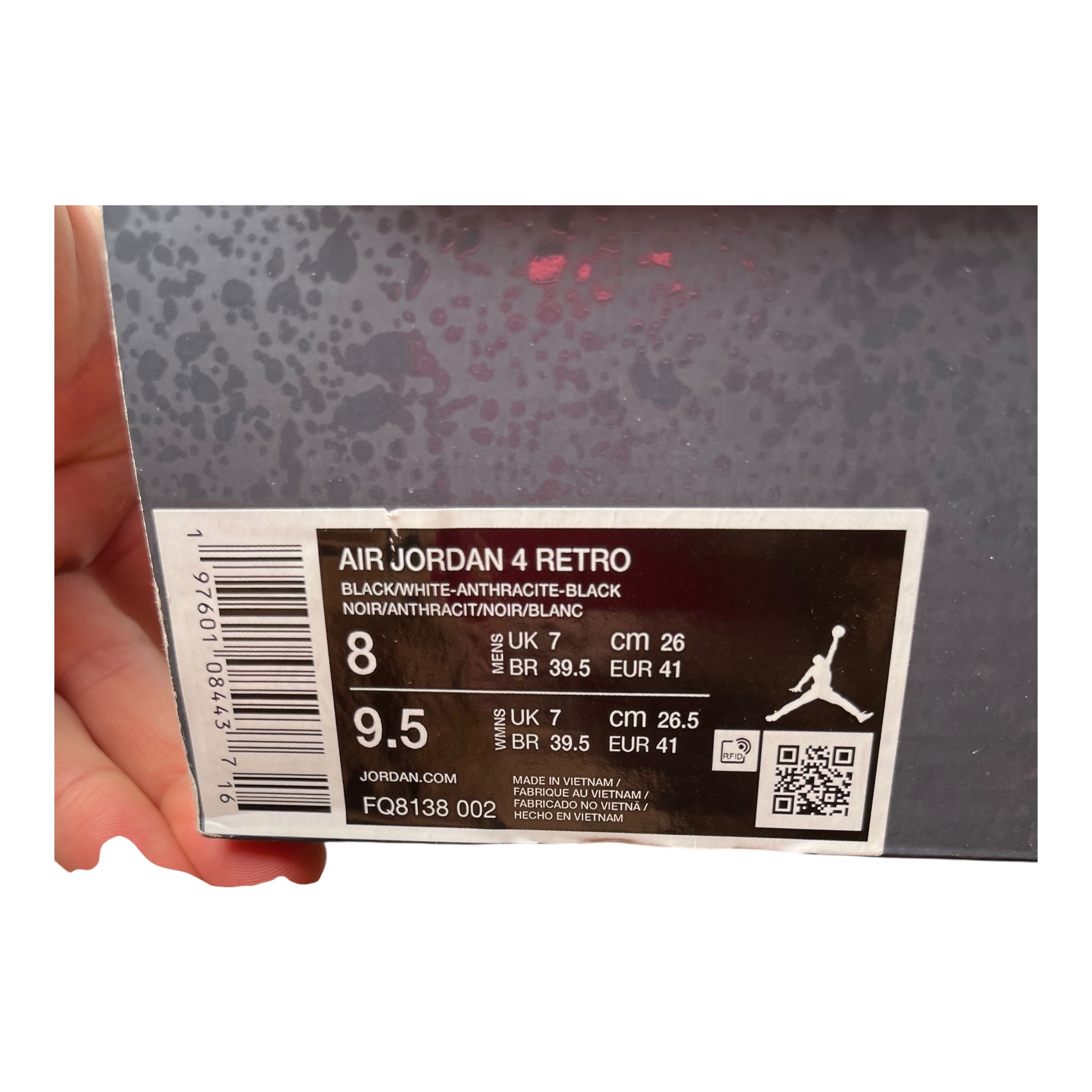 Jordan 4 Retro Fear (41EU)