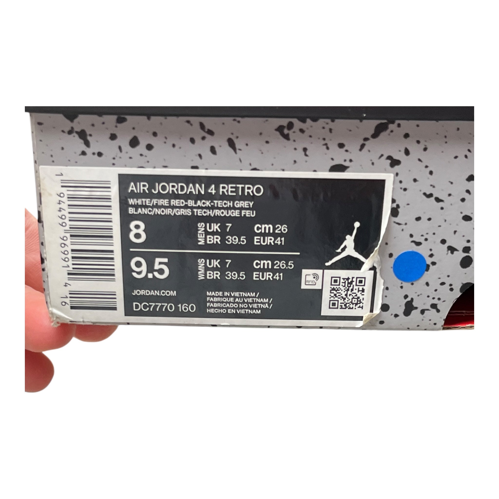 Jordan 4 Retro Fire Red (41EU)