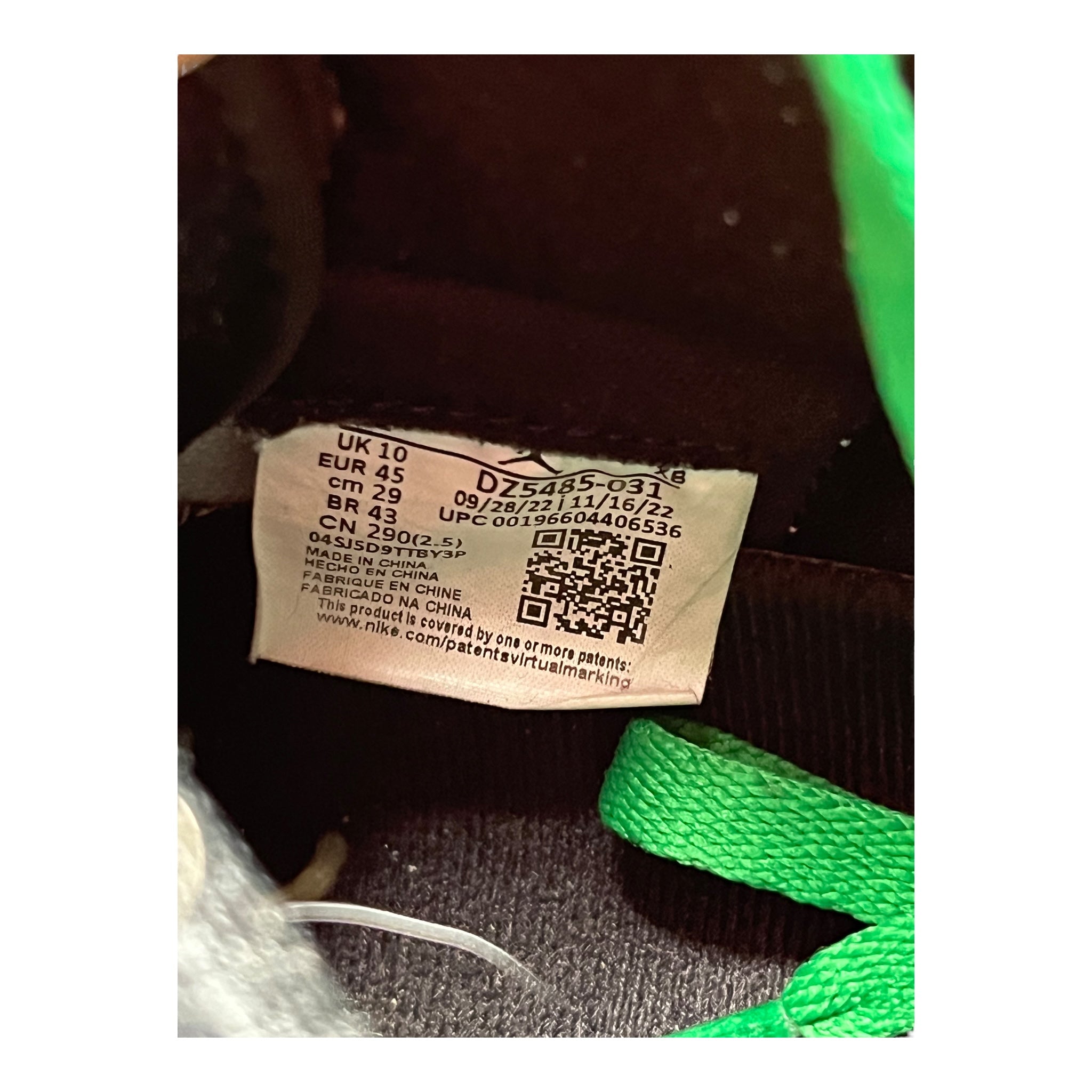 Jordan 1 Retro High OG Lucky Green (45 EU)