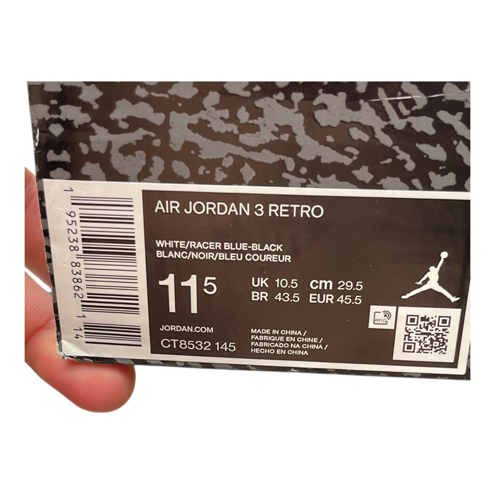 Jordan 3 Retro Racer Blue (45.5EU)