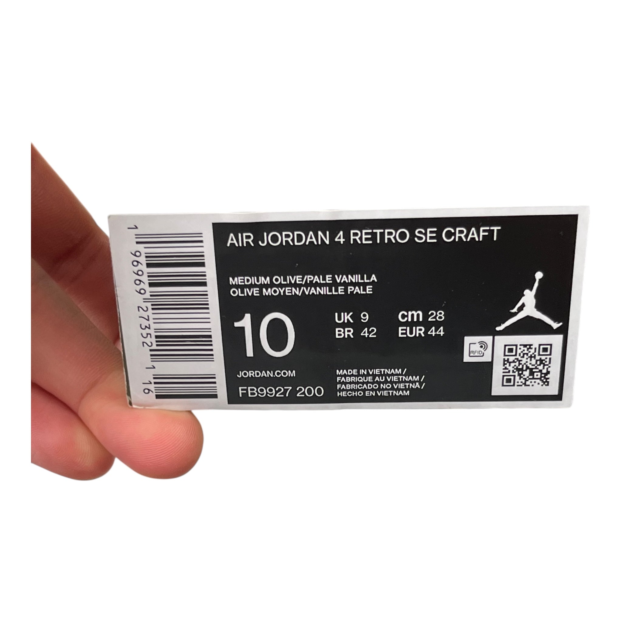 Jordan 4 Retro Craft Medium Olive (44EU)