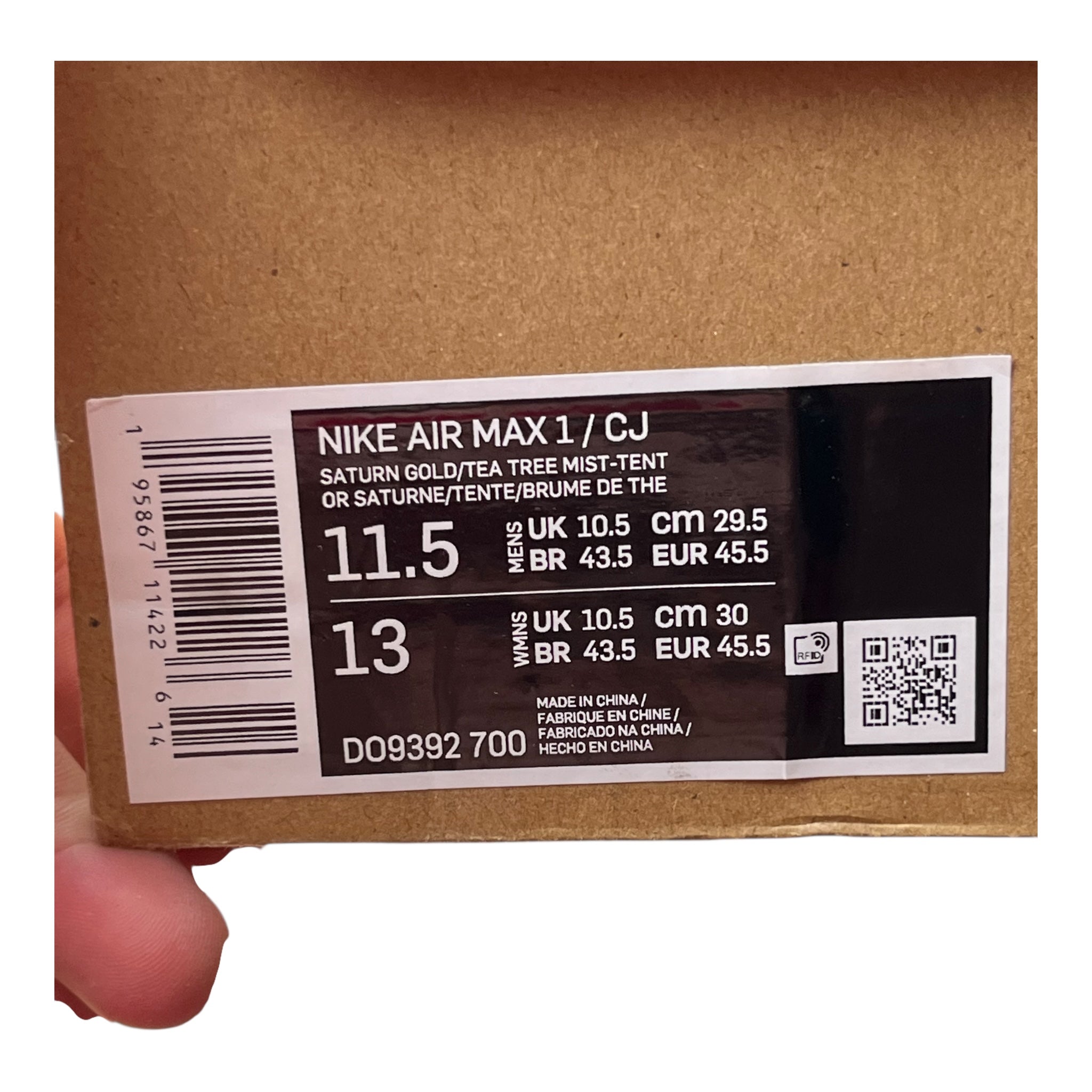 Nike Air Max 1 Travis Scott Cactus Jack Saturn Gold (45.5EU)