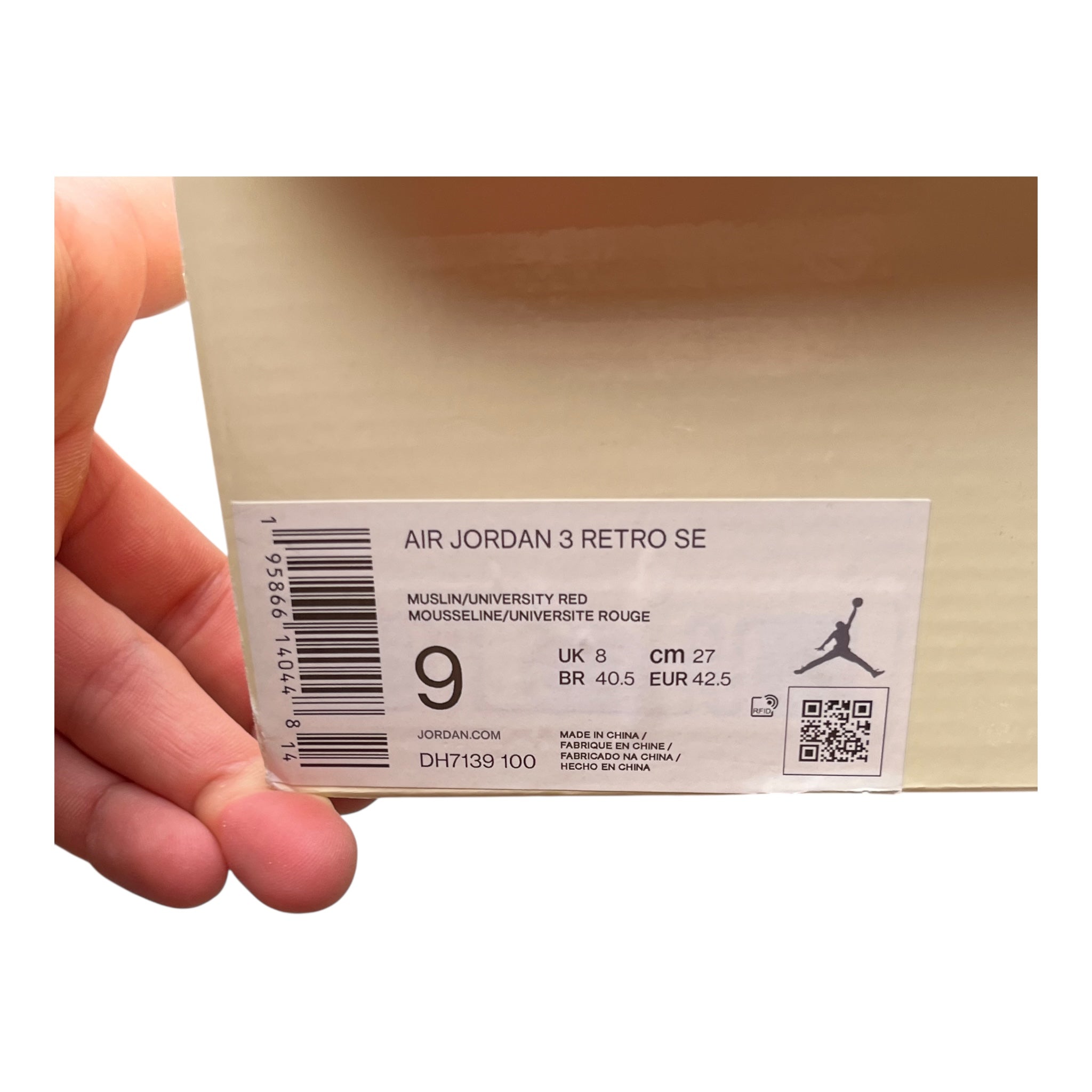 Jordan 3 Retro Muslin (42.5EU)