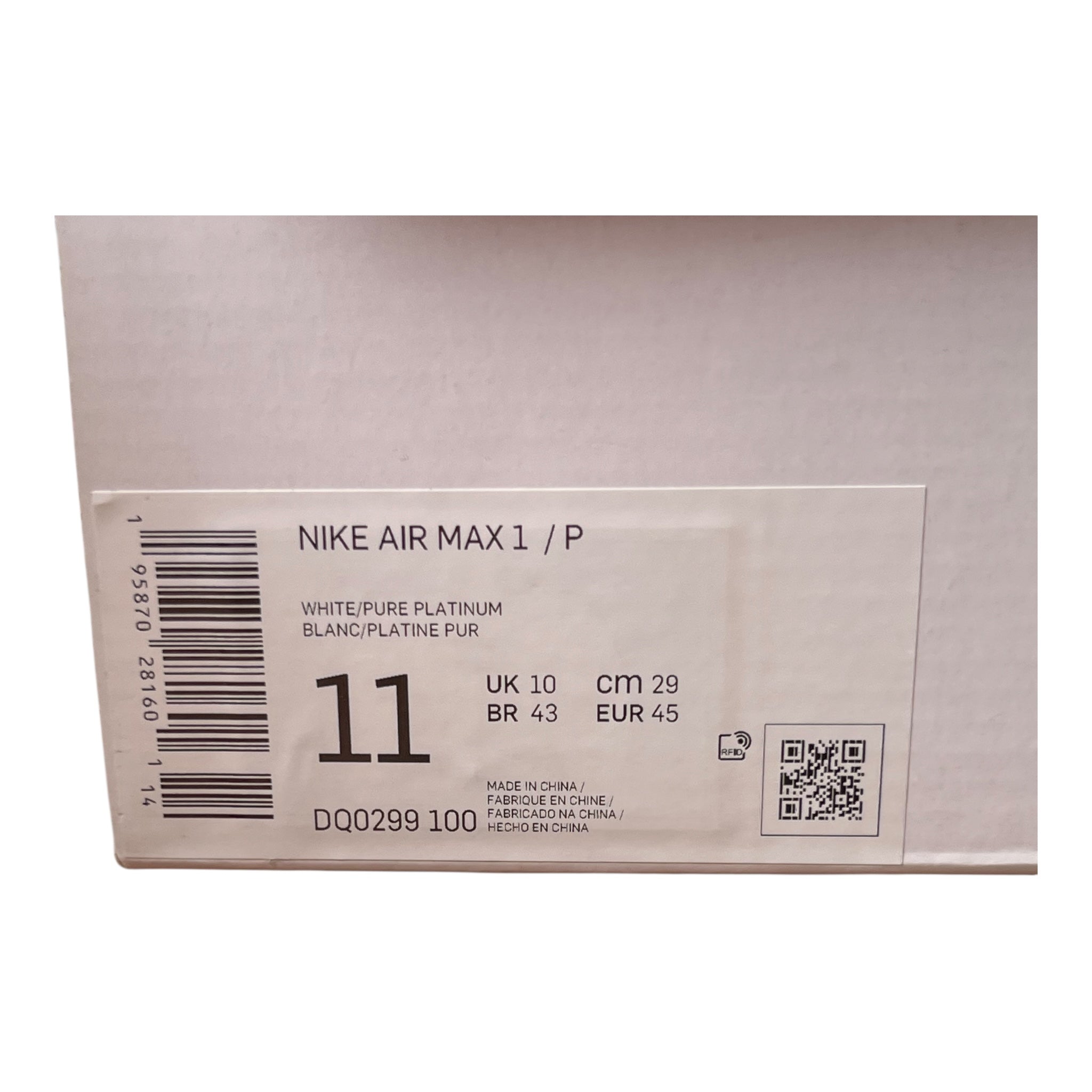 Nike Air Max 1 Patta Waves White (45EU)