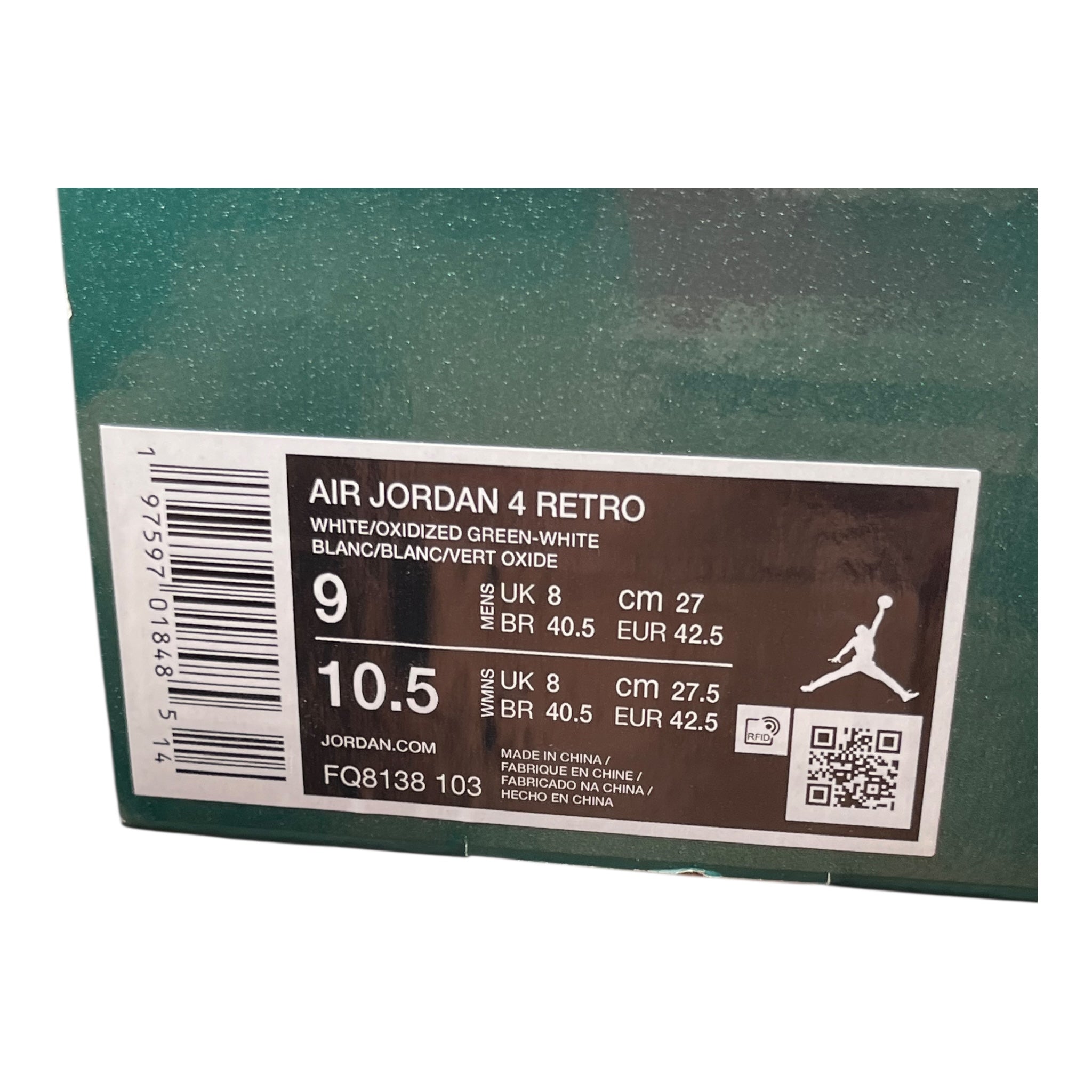 Jordan 4 Retro Oxydized Green (42.5EU)