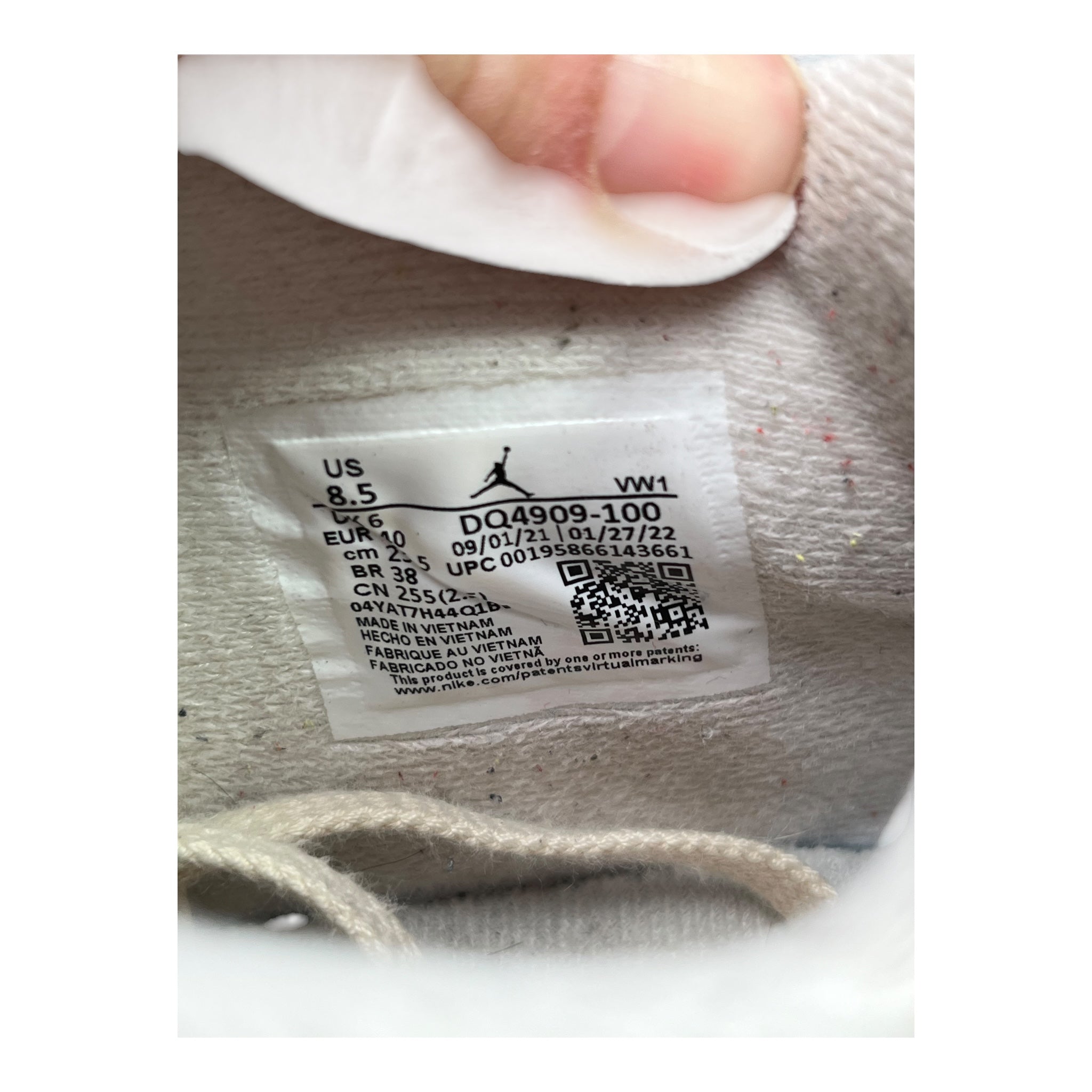 Jordan 4 Retro Sail Blanck Canvas (40EU)