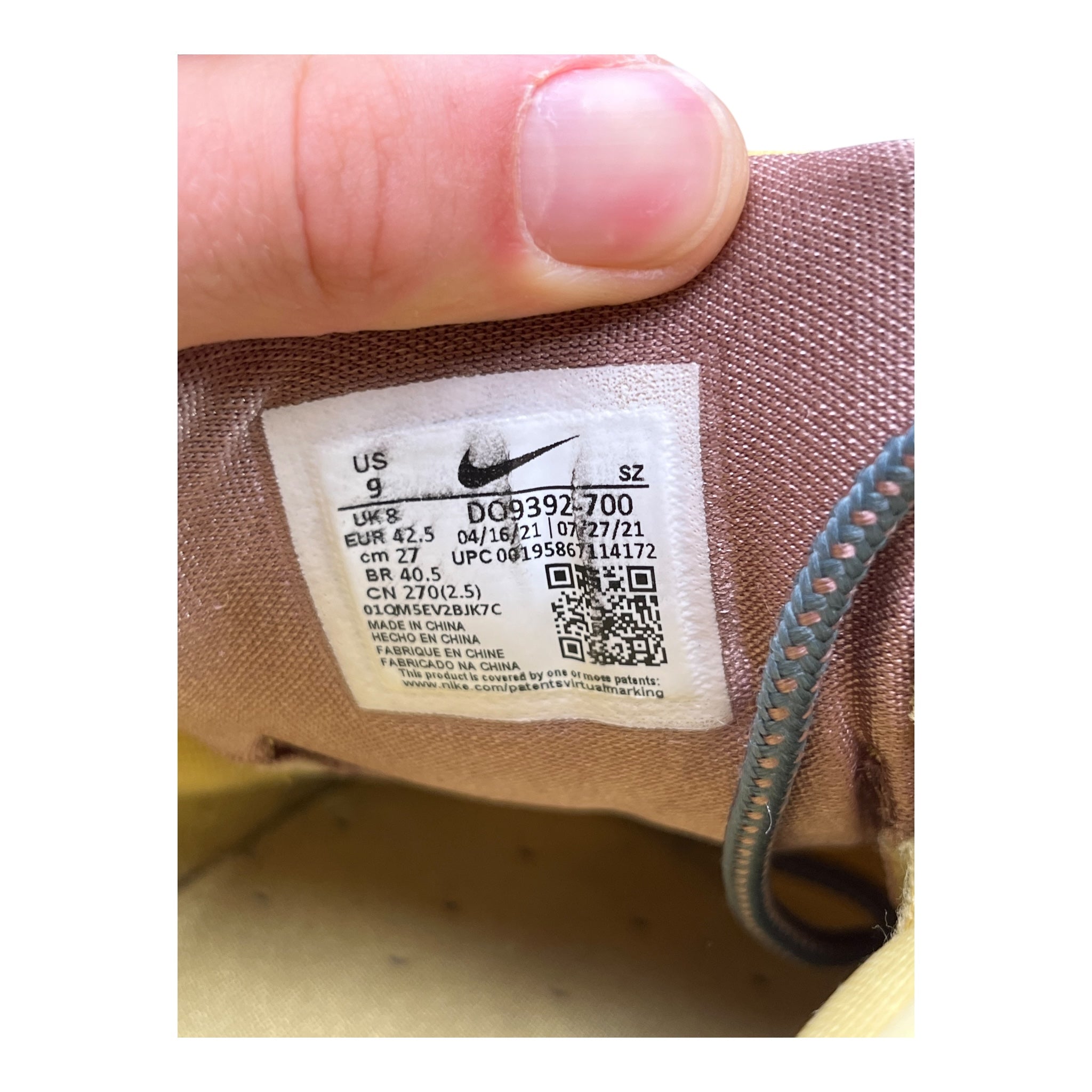Nike Air Max 1 Travis Scott Cactus Jack Saturn Gold (42.5EU)