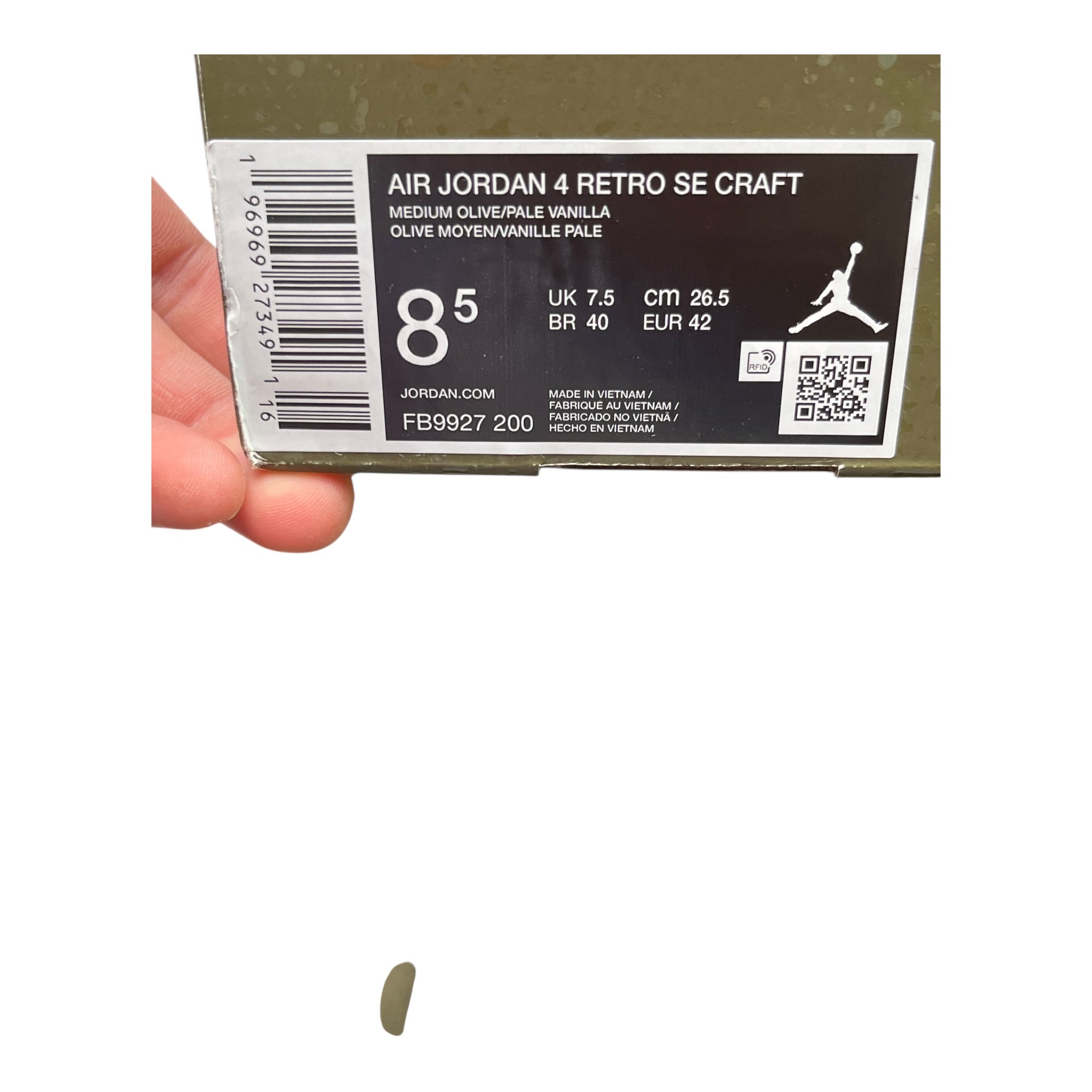 Jordan 4 Retro Craft Medium Olive (42EU)