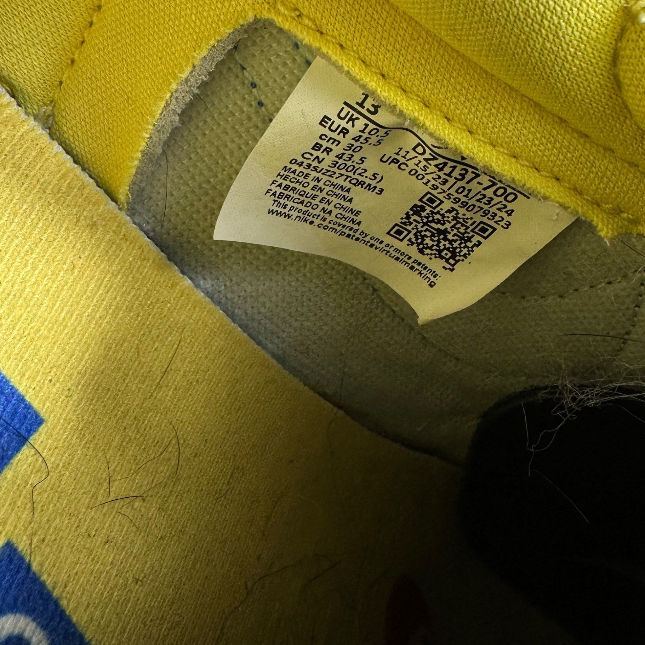 Jordan one low travis scott canary (45.5EU)