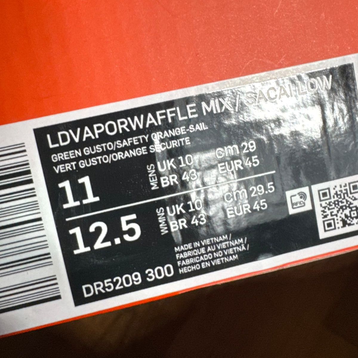 Sacai LD Waffle Jean Paul Gaultier Green Gusto DS (45EU)