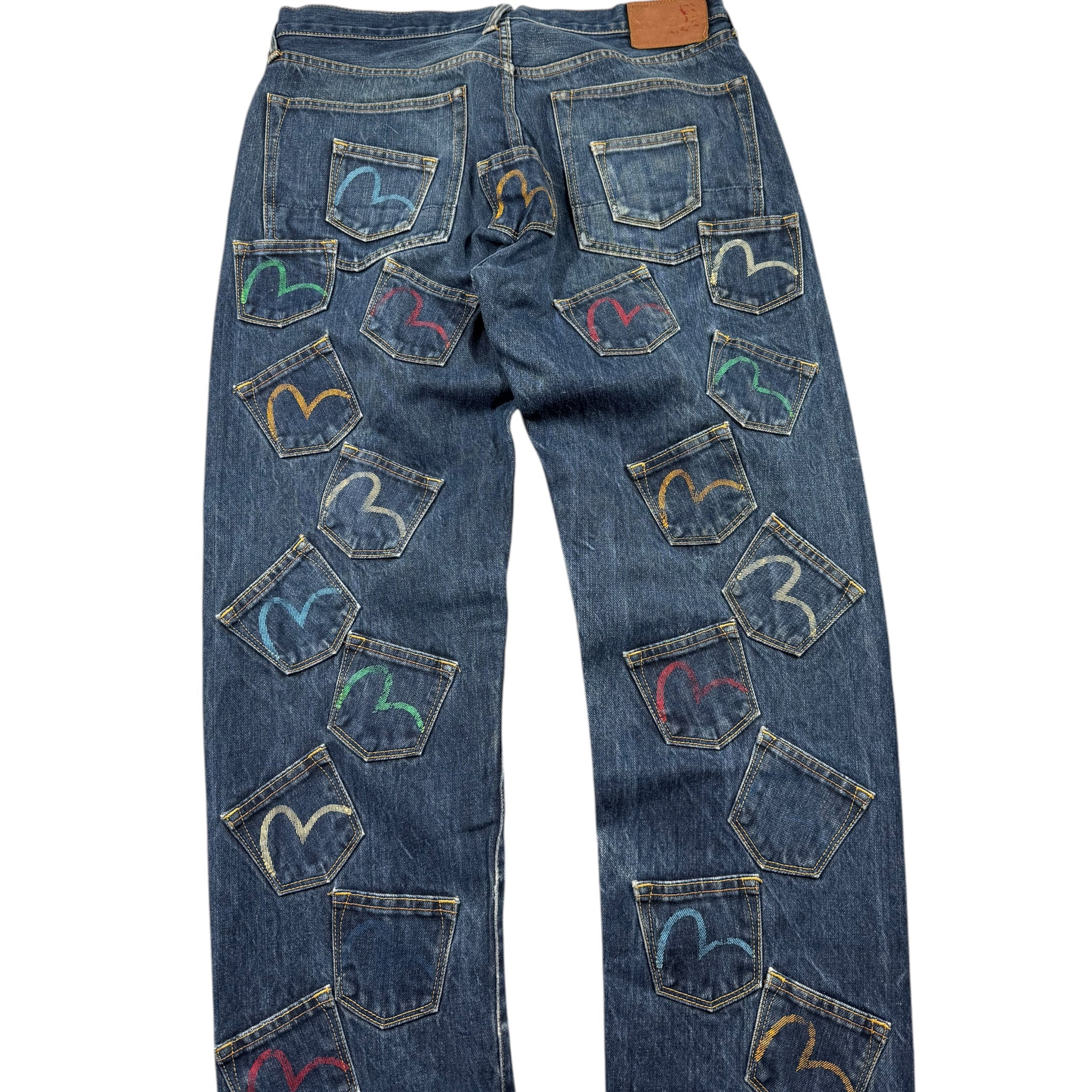 Jean Baggy Evisu mit mehreren Taschen (L)