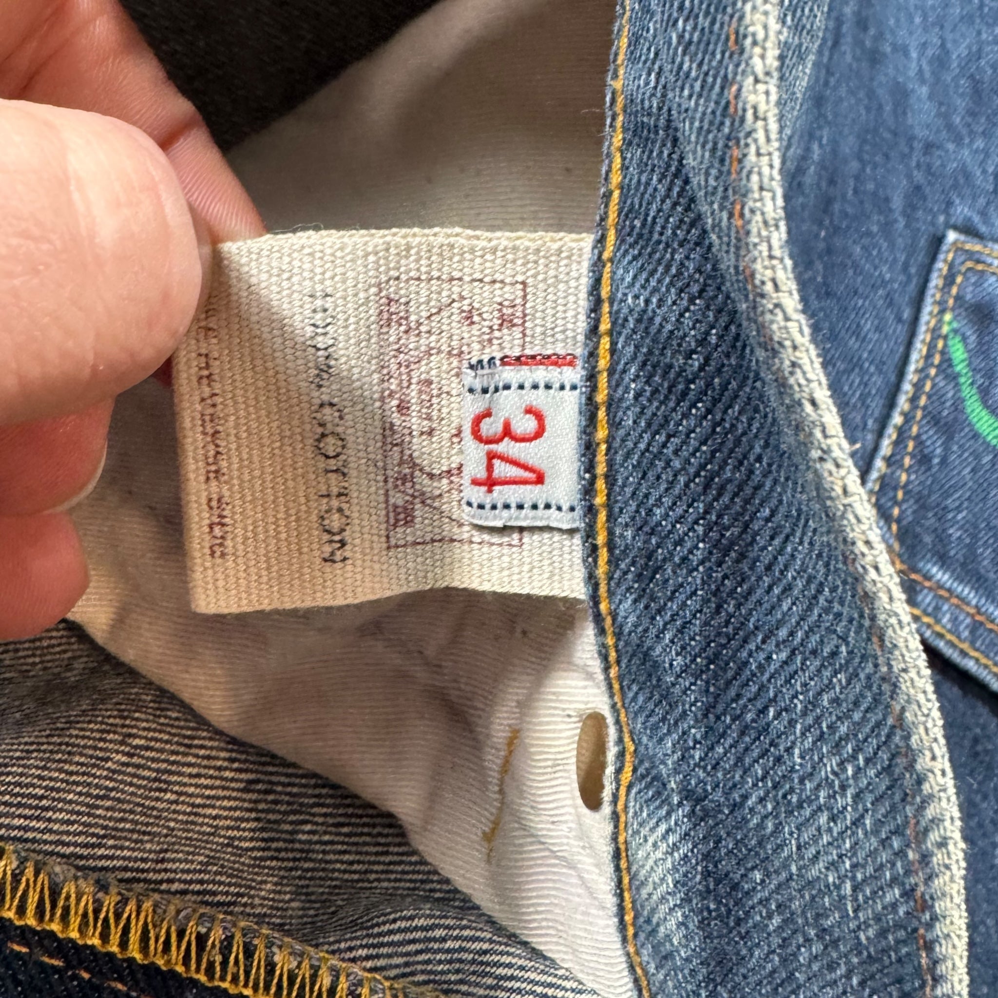Jean Baggy Evisu mit mehreren Taschen (L)