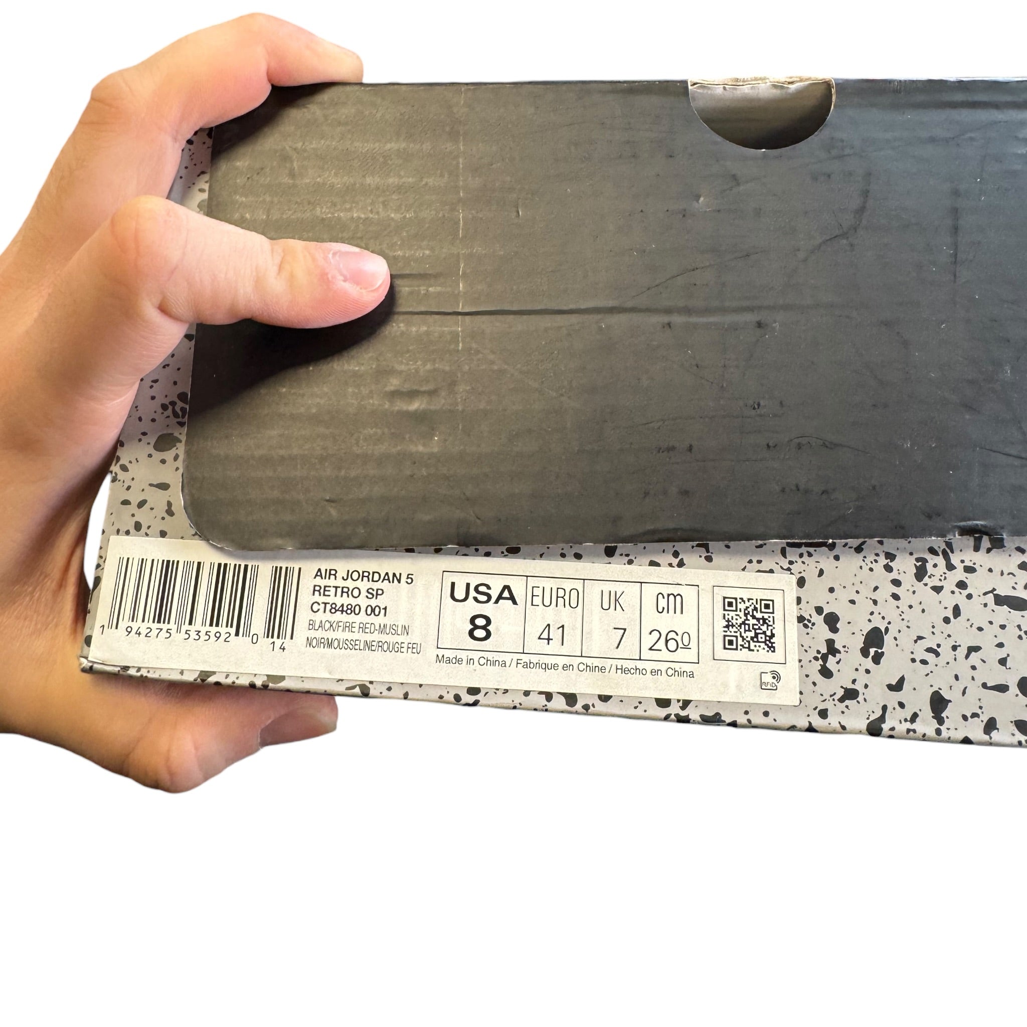 Jordan 5 Off-White Black Muslin (41EU)