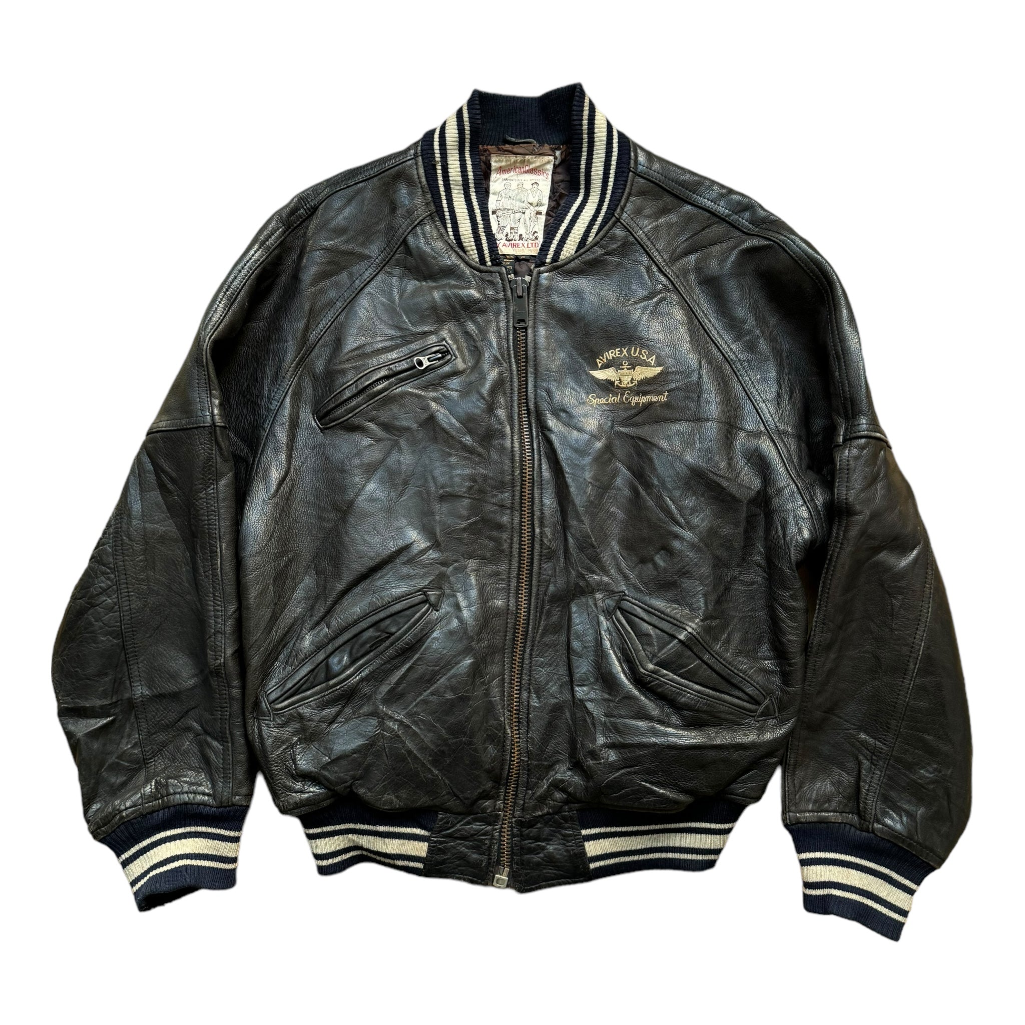 Vintage Avirex leather jacket (S-M)
