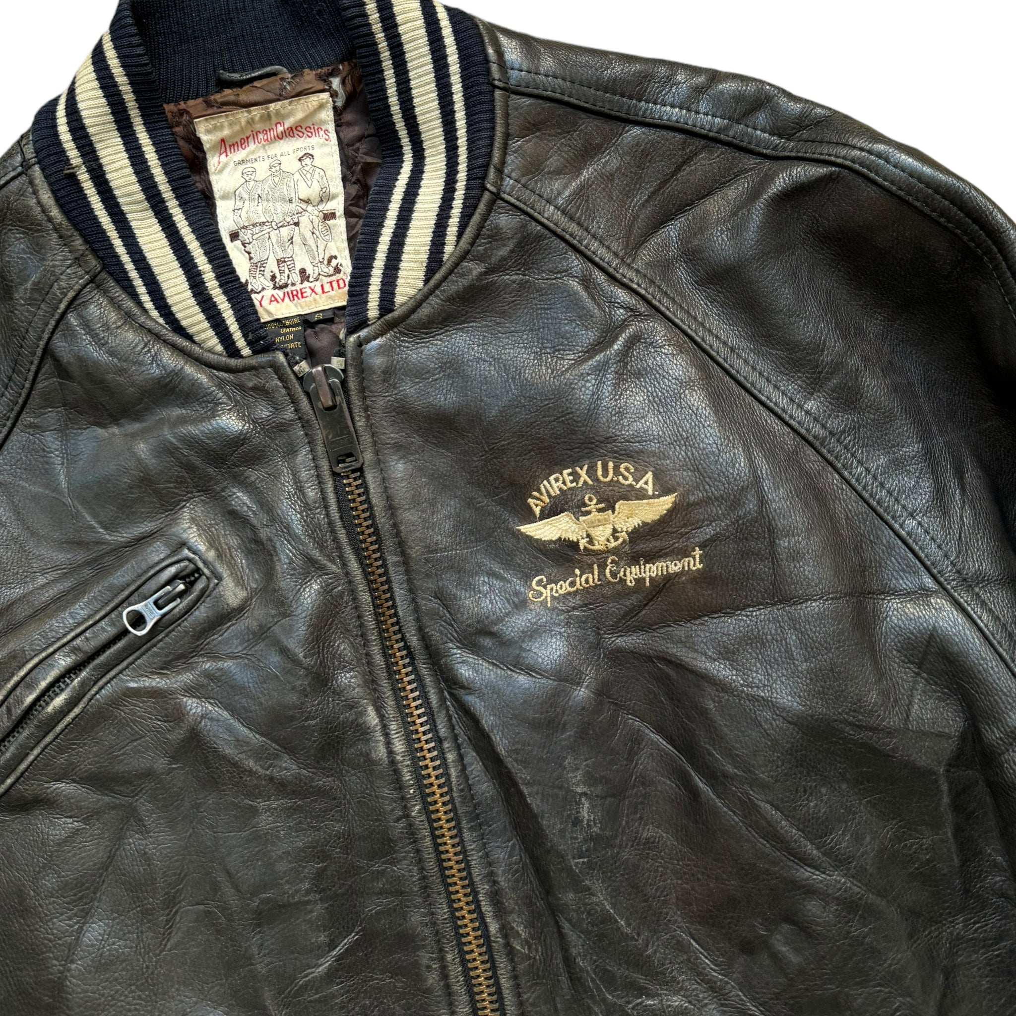 Vintage Avirex leather jacket (S-M)